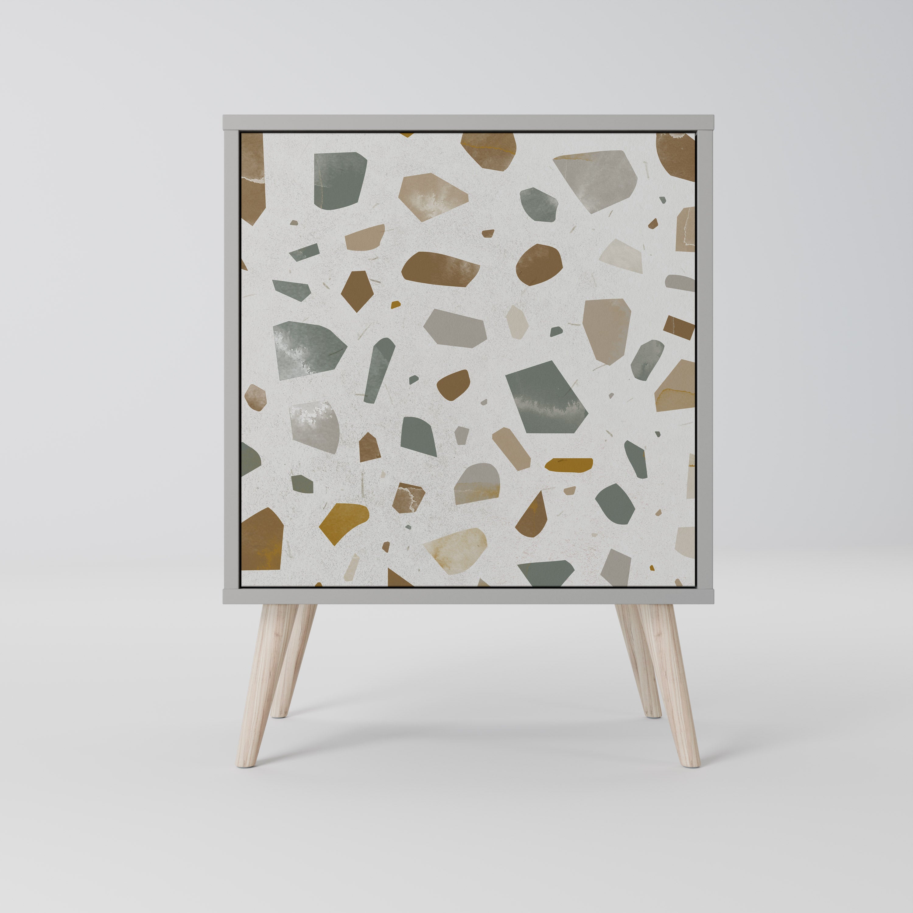 PIECES OF TOMORROW 1-Door Sideboard in Grey Finish