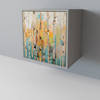 BIRCH KALEIDOSCOPE 1-Door Sideboard in Grey Finish