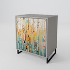BIRCH KALEIDOSCOPE 1-Door Sideboard in Grey Finish