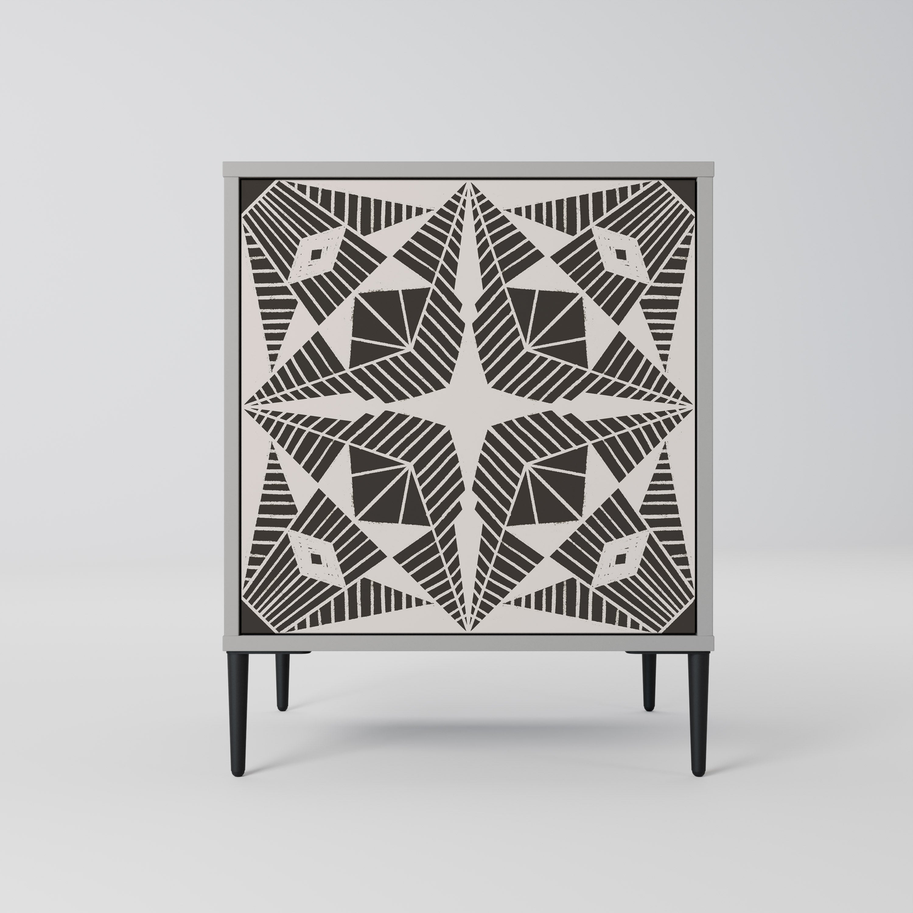MONOCHROME NEXUS 1-Door Sideboard in Grey Finish
