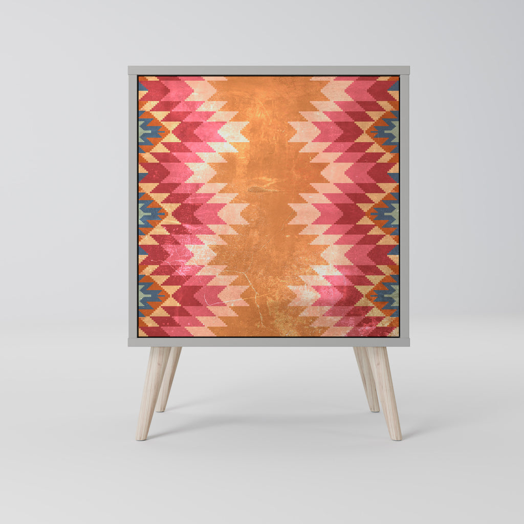 INDIAN FOLK Sideboard mit 1 Tür in Grau