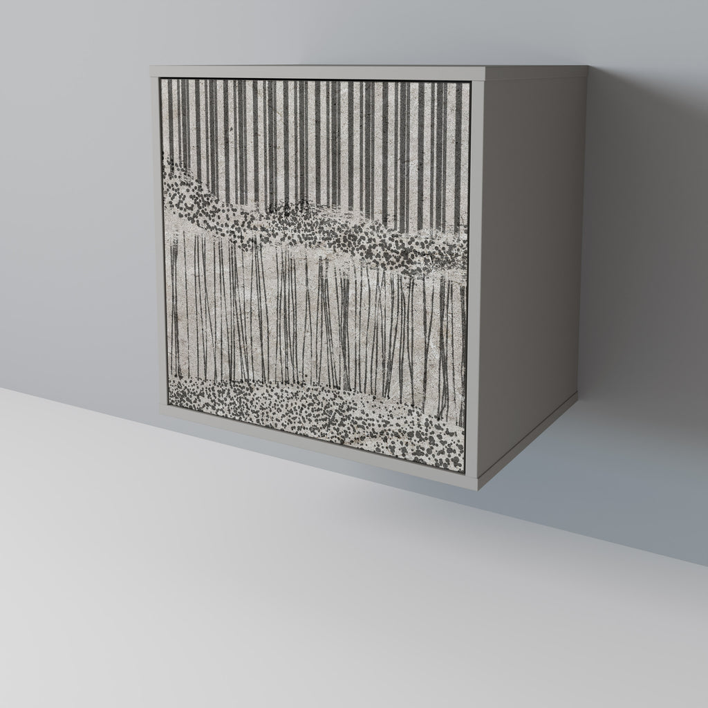 GRAIN LINES Sideboard mit 1 Tür in Grau