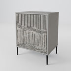 GRAIN LINES Sideboard mit 1 Tür in Grau