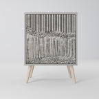 GRAIN LINES Sideboard mit 1 Tür in Grau