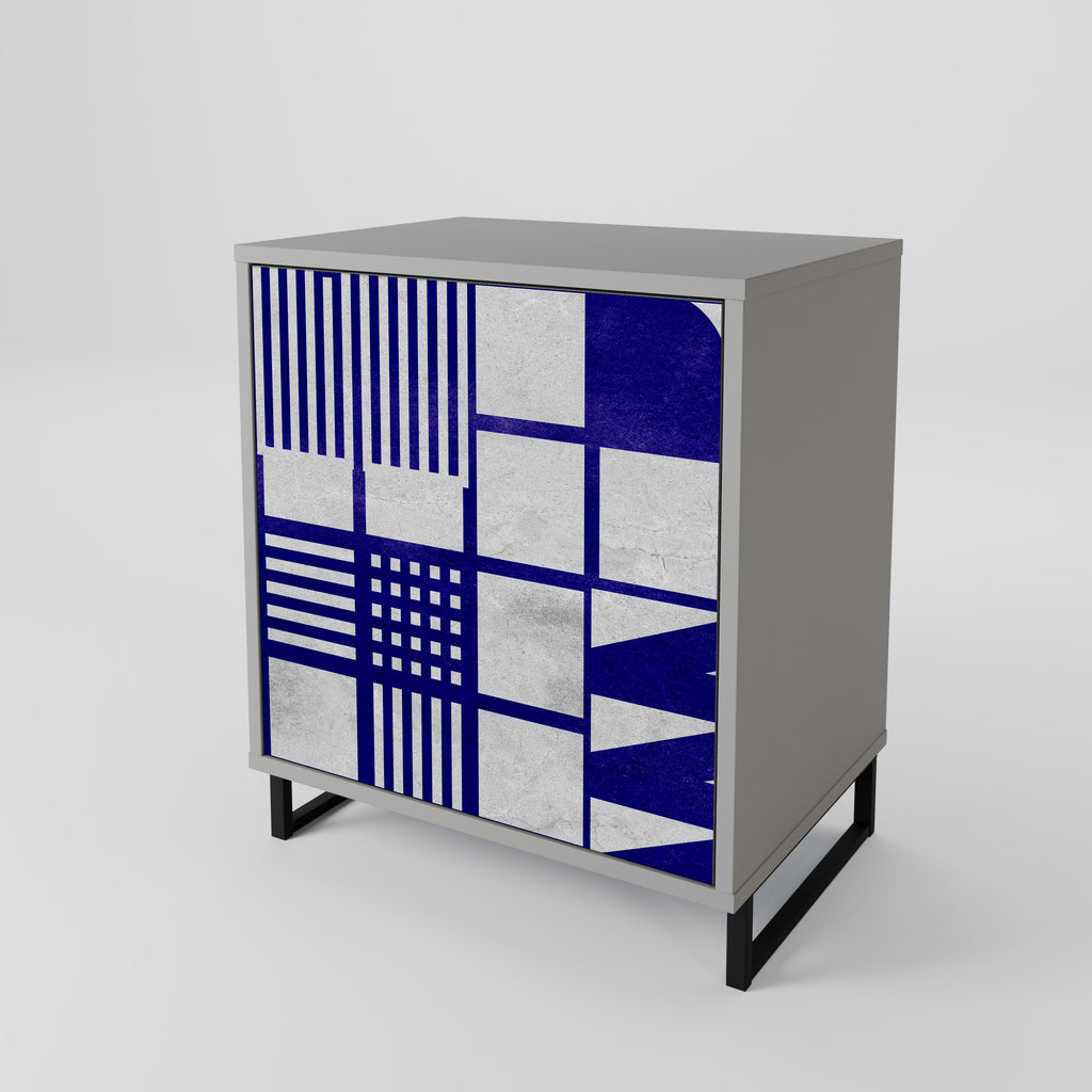 THE RIGHT PLACES 1-Door Sideboard in Grey Finish