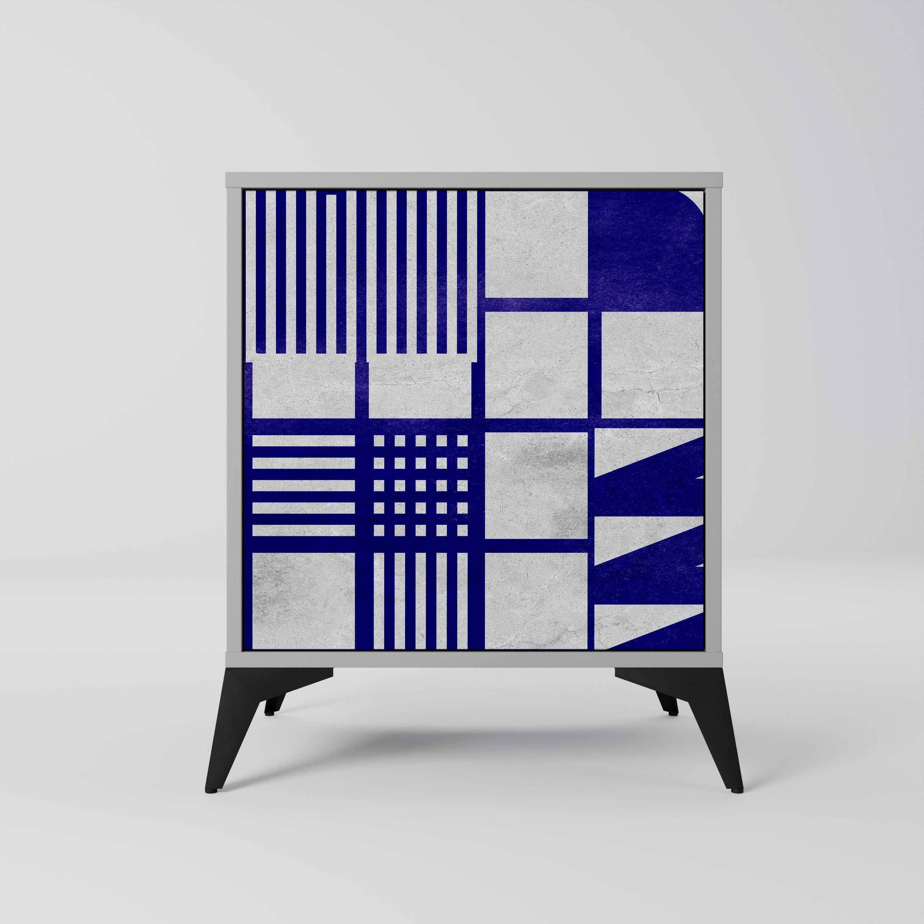 THE RIGHT PLACES 1-Door Sideboard in Grey Finish