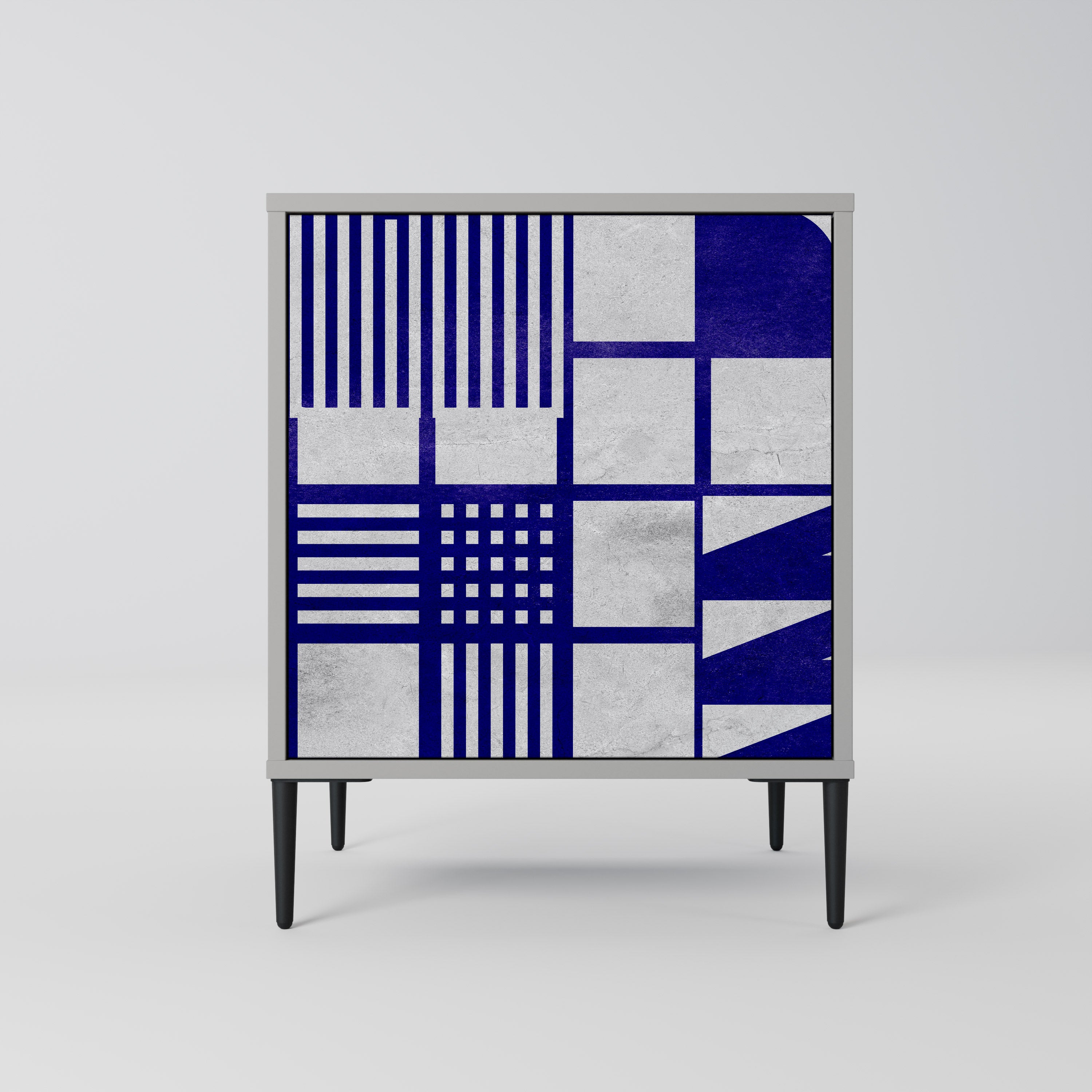 THE RIGHT PLACES 1-Door Sideboard in Grey Finish