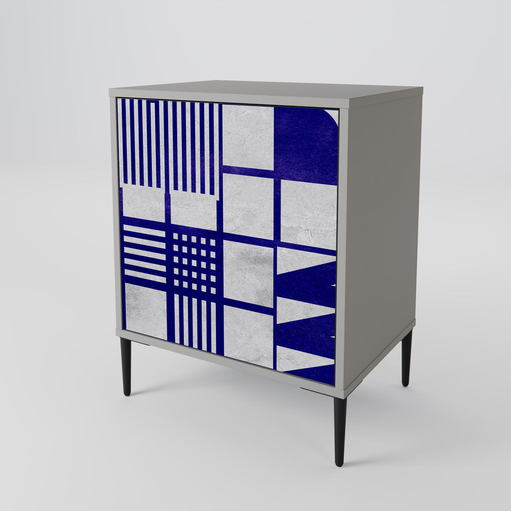 THE RIGHT PLACES 1-Door Sideboard in Grey Finish