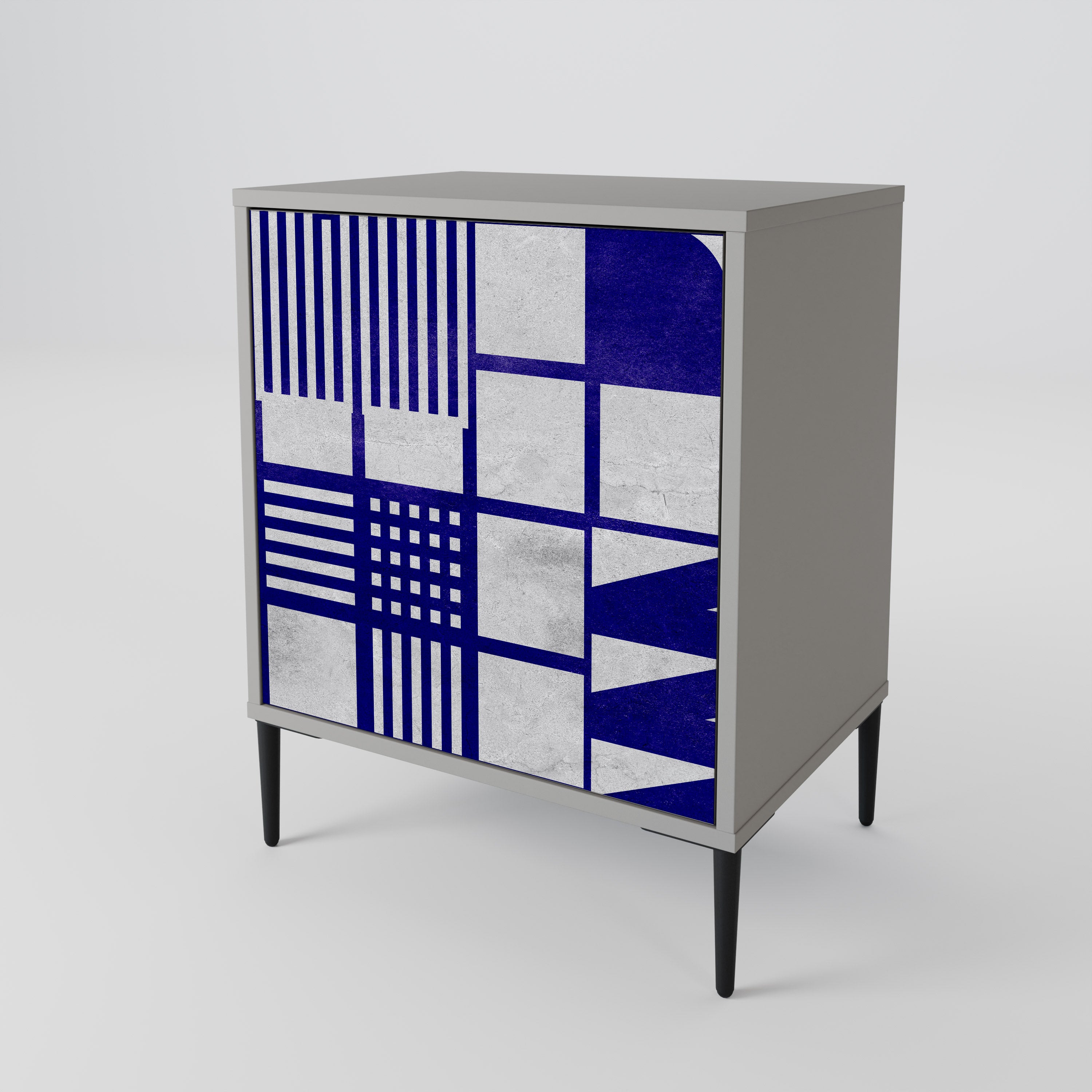 THE RIGHT PLACES 1-Door Sideboard in Grey Finish