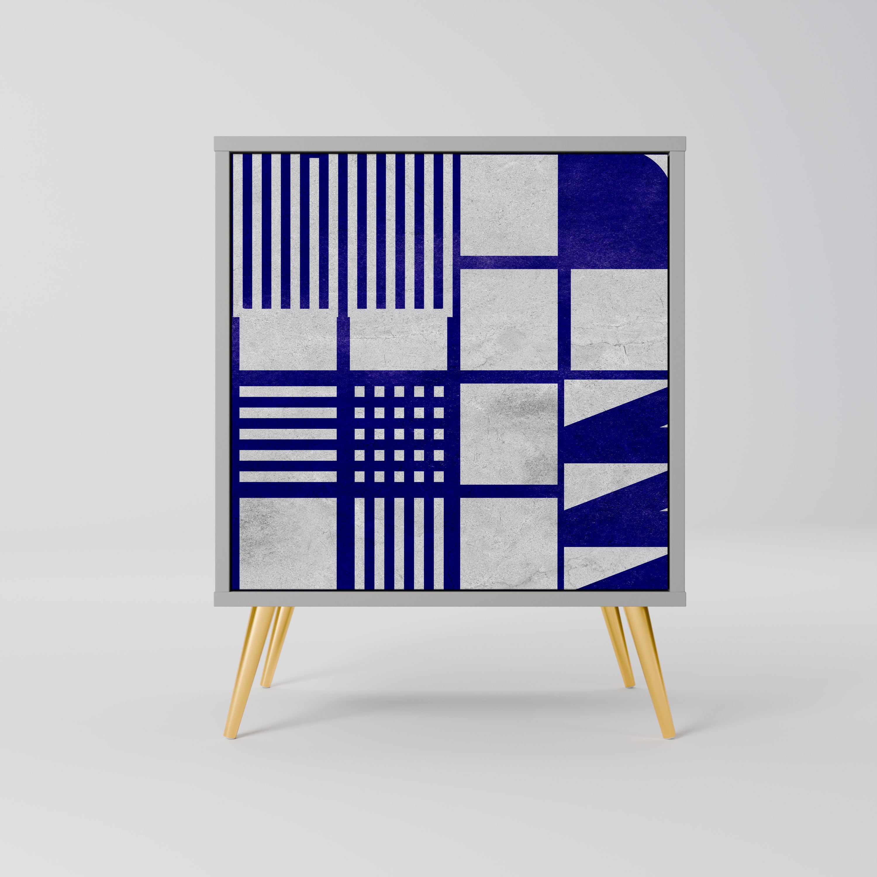 THE RIGHT PLACES 1-Door Sideboard in Grey Finish