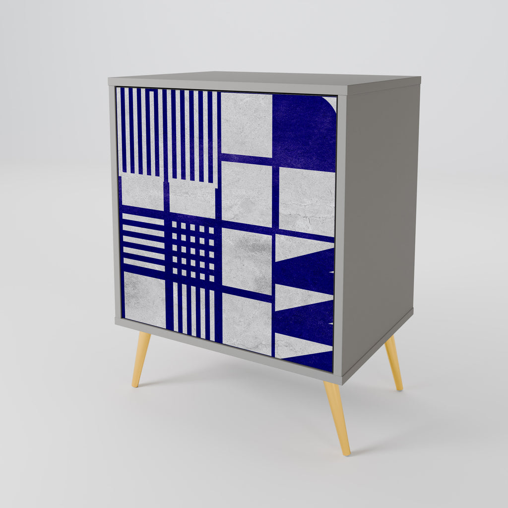 THE RIGHT PLACES 1-Door Sideboard in Grey Finish