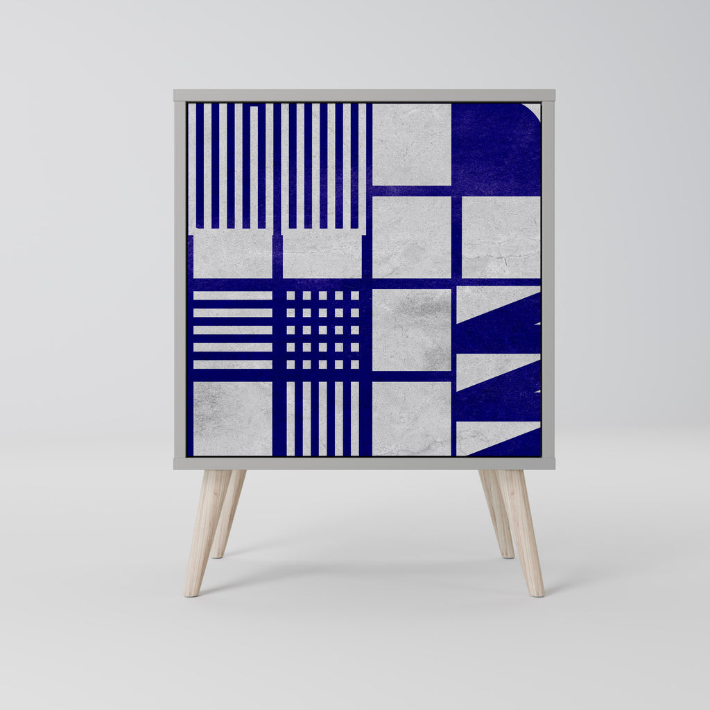 THE RIGHT PLACES 1-Door Sideboard in Grey Finish