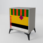 VIVID ART 1-Door Sideboard in Grey Finish