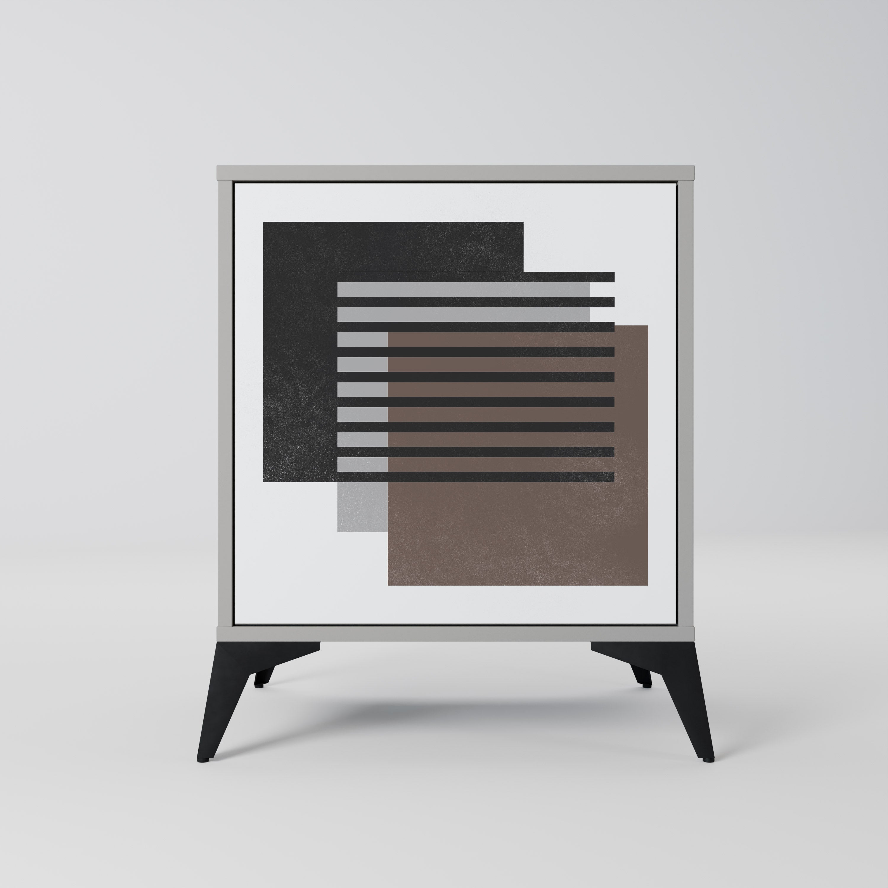 SHADOW SYNCHRONY 1-Door Sideboard in Grey Finish