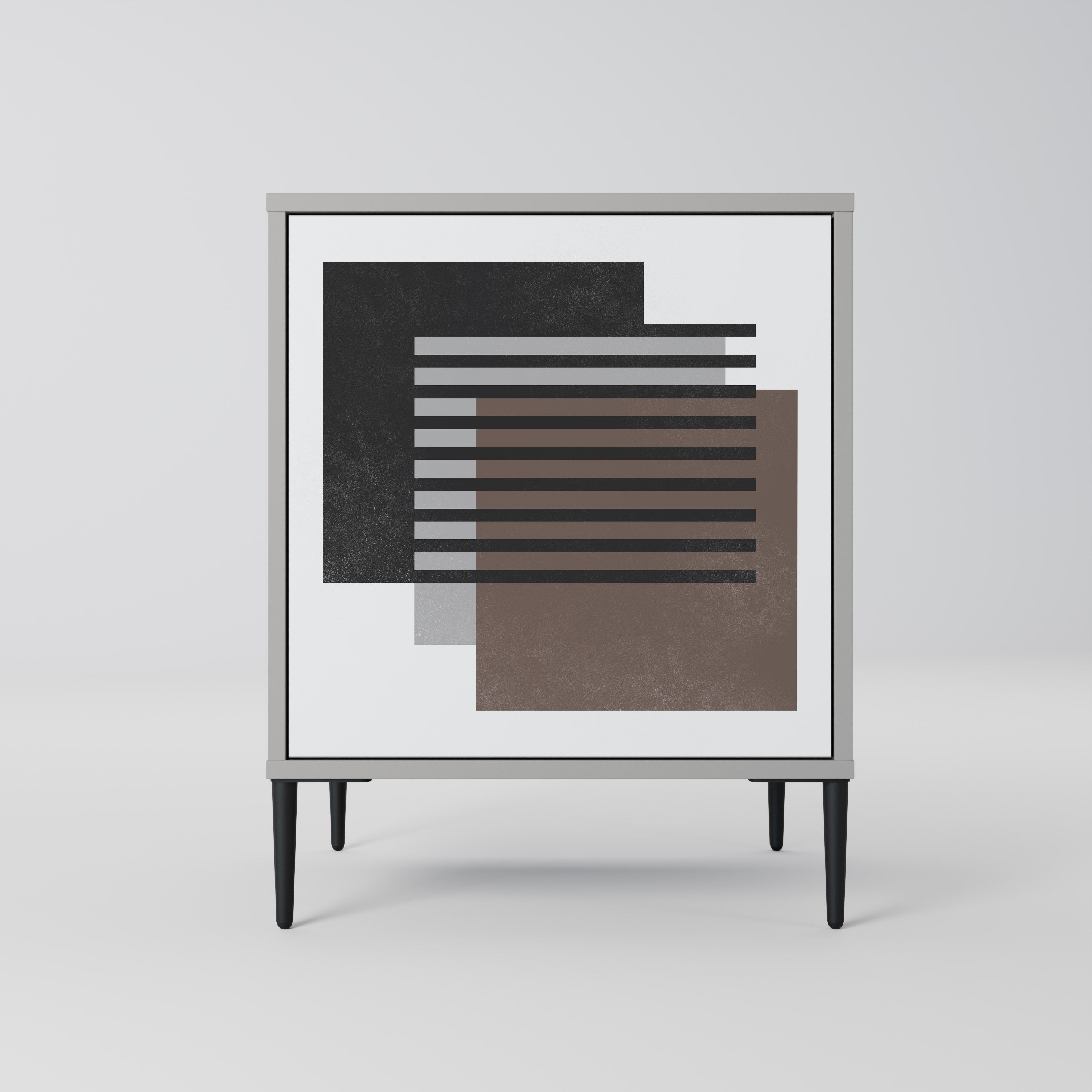 SHADOW SYNCHRONY 1-Door Sideboard in Grey Finish