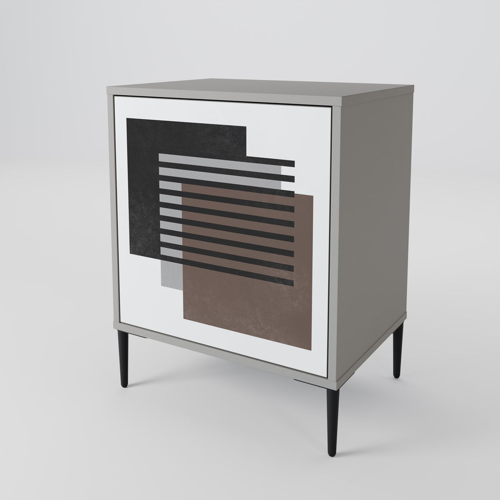 SHADOW SYNCHRONY Sideboard mit 1 Tür in Grau