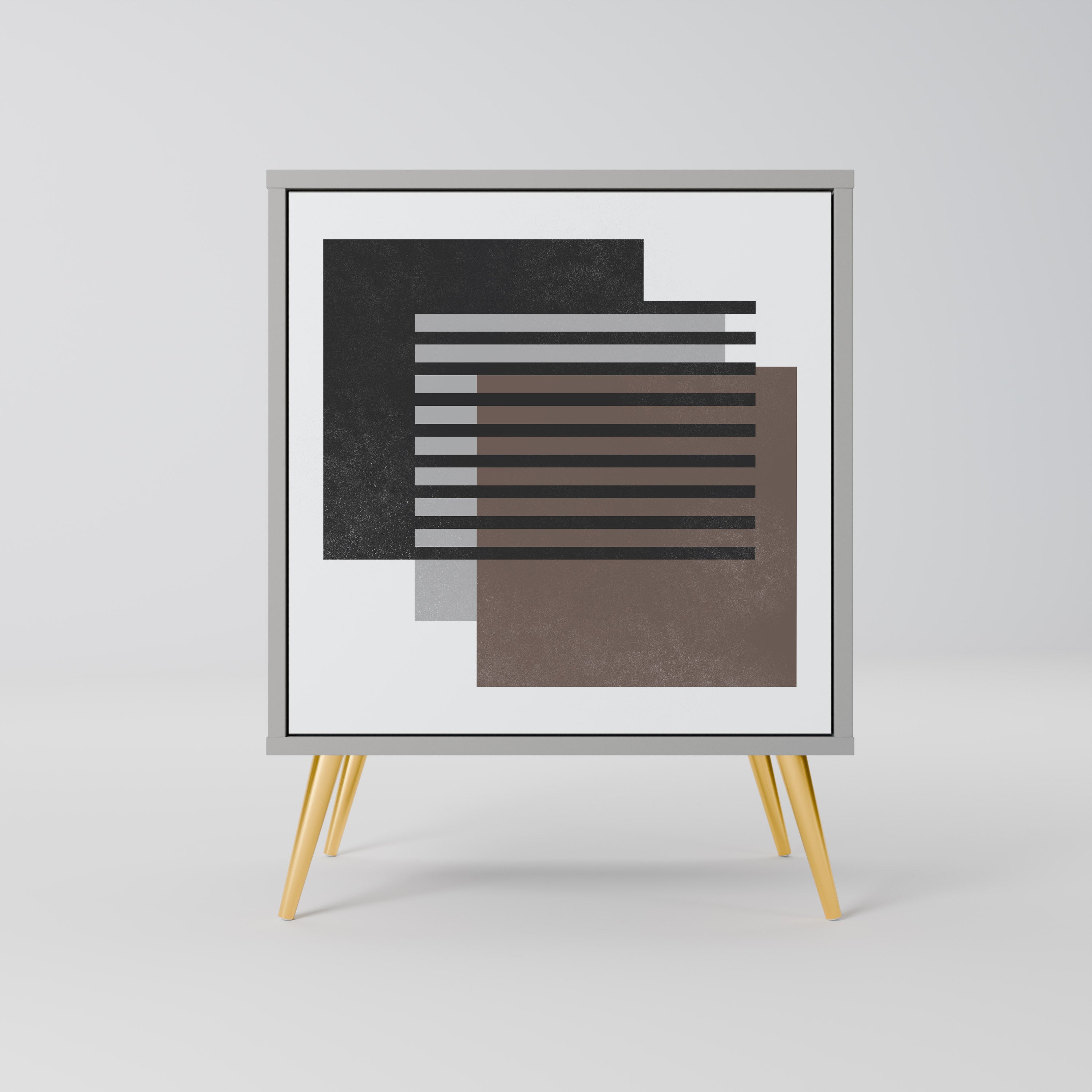 SHADOW SYNCHRONY 1-Door Sideboard in Grey Finish