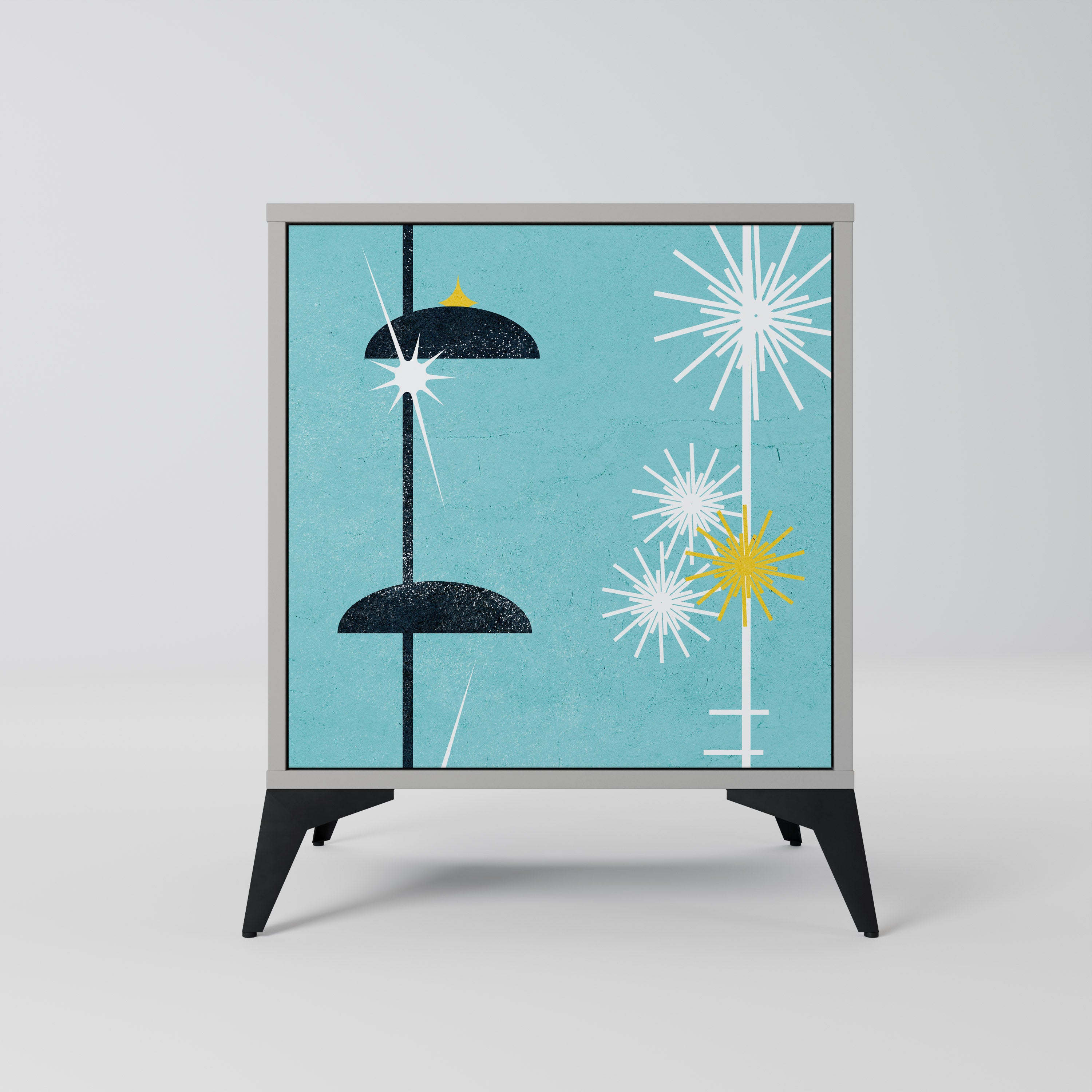 PATHS TO HAPPINESS 1-Door Sideboard in Grey Finish