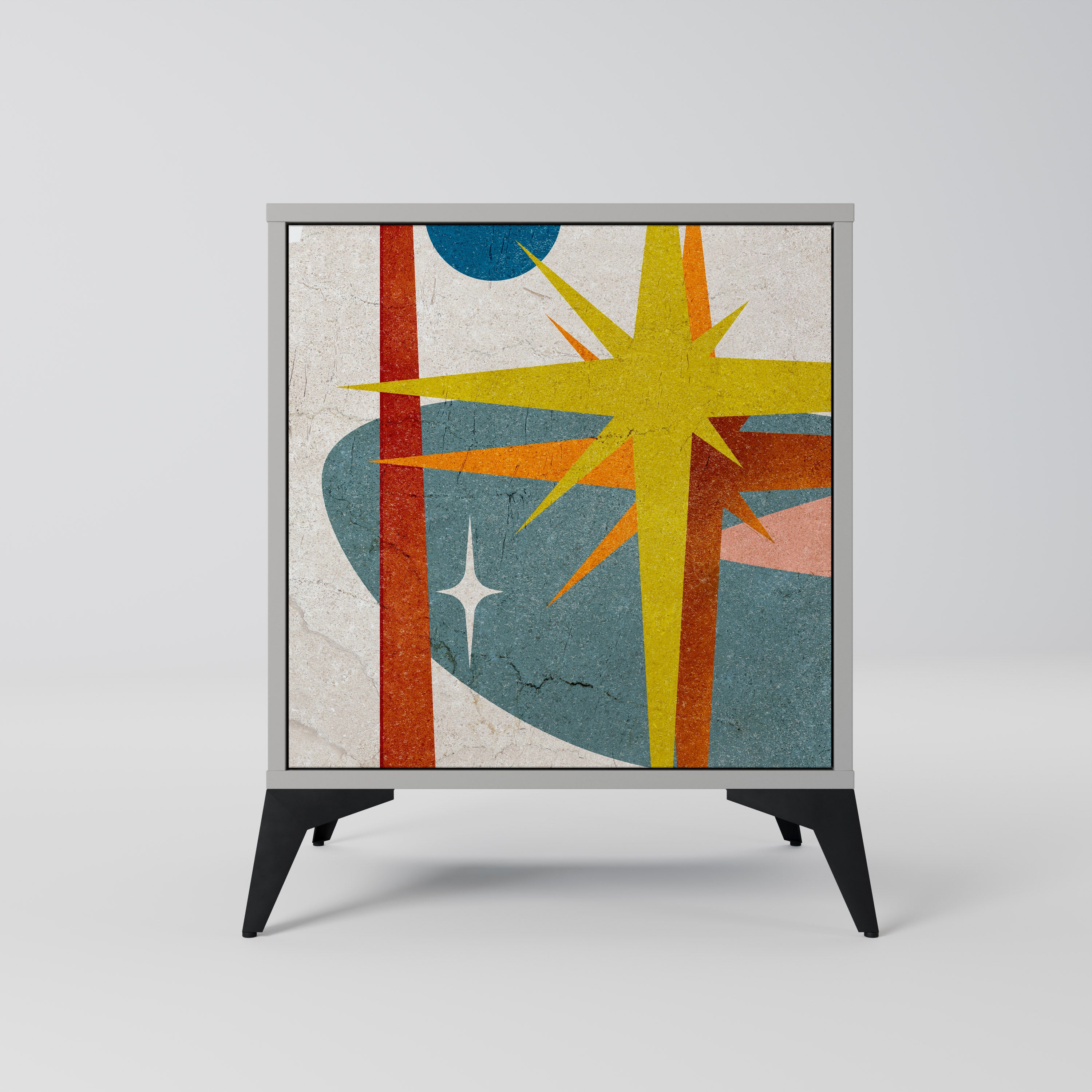 INTERSTELLAR VIBES 1-Door Sideboard in Grey Finish