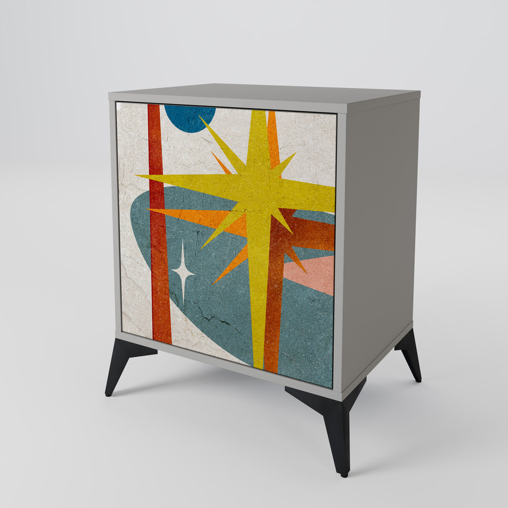 INTERSTELLAR VIBES 1-Door Sideboard in Grey Finish