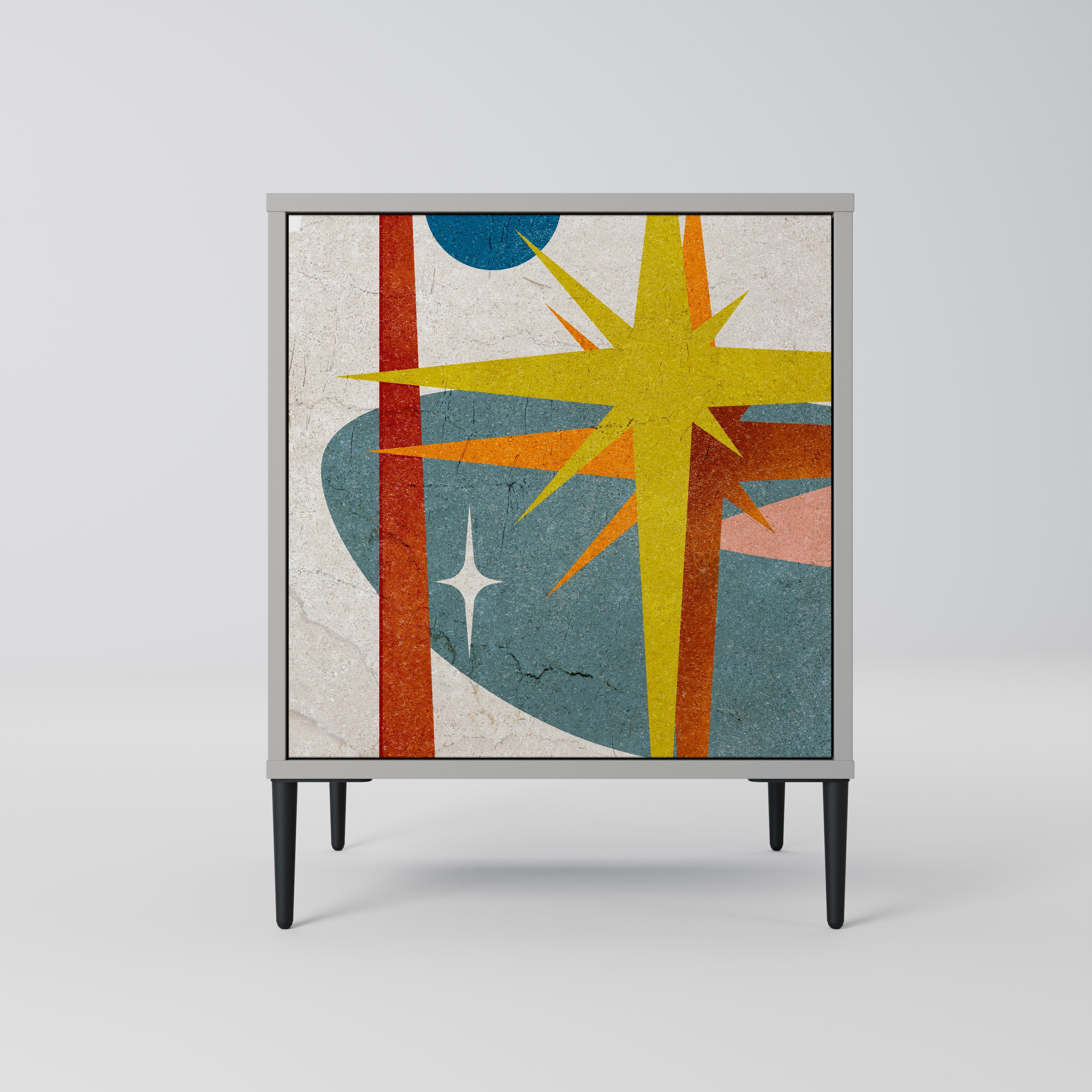 INTERSTELLAR VIBES 1-Door Sideboard in Grey Finish