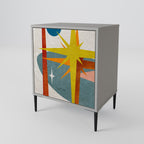 INTERSTELLAR VIBES 1-Door Sideboard in Grey Finish