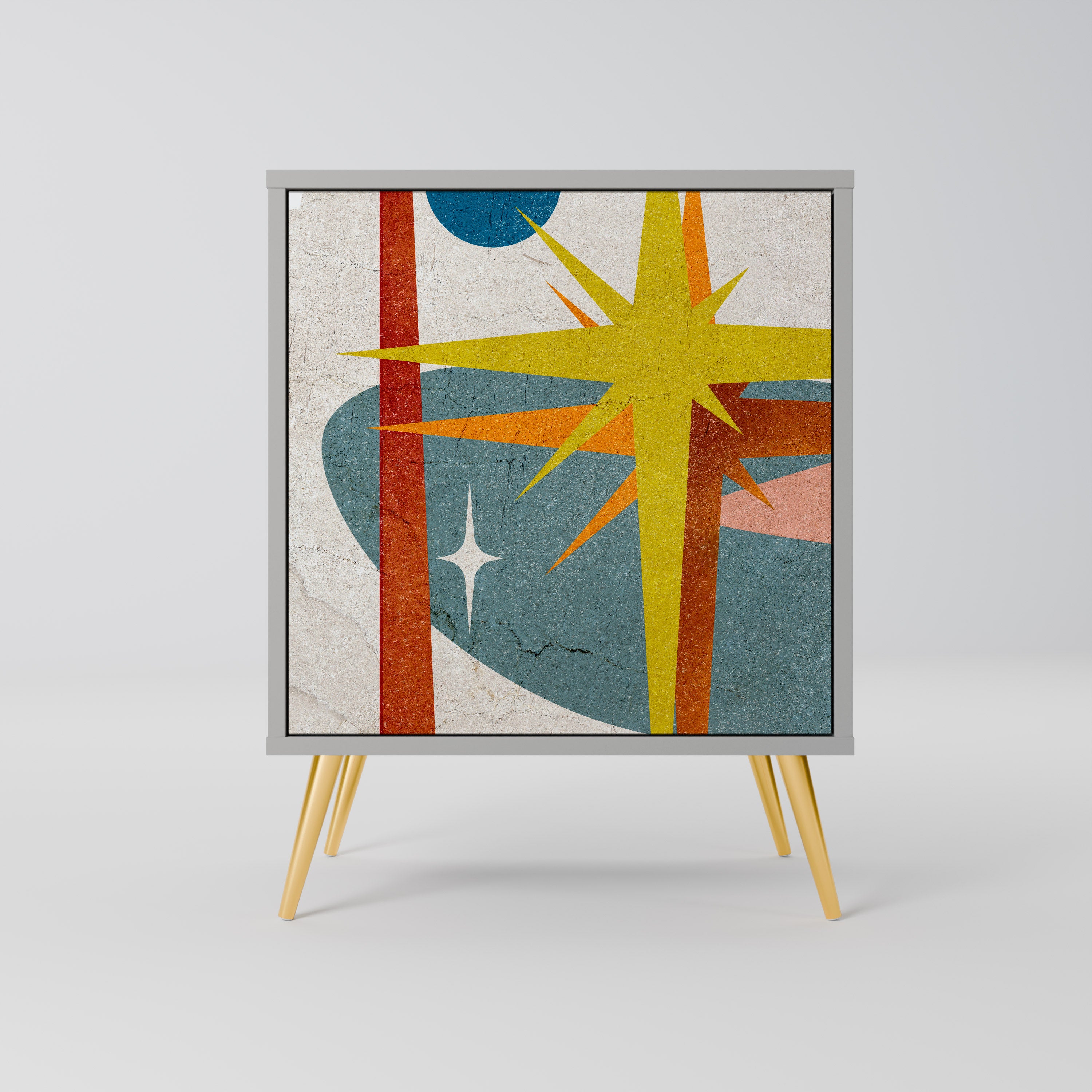 INTERSTELLAR VIBES 1-Door Sideboard in Grey Finish