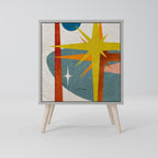 INTERSTELLAR VIBES 1-Door Sideboard in Grey Finish