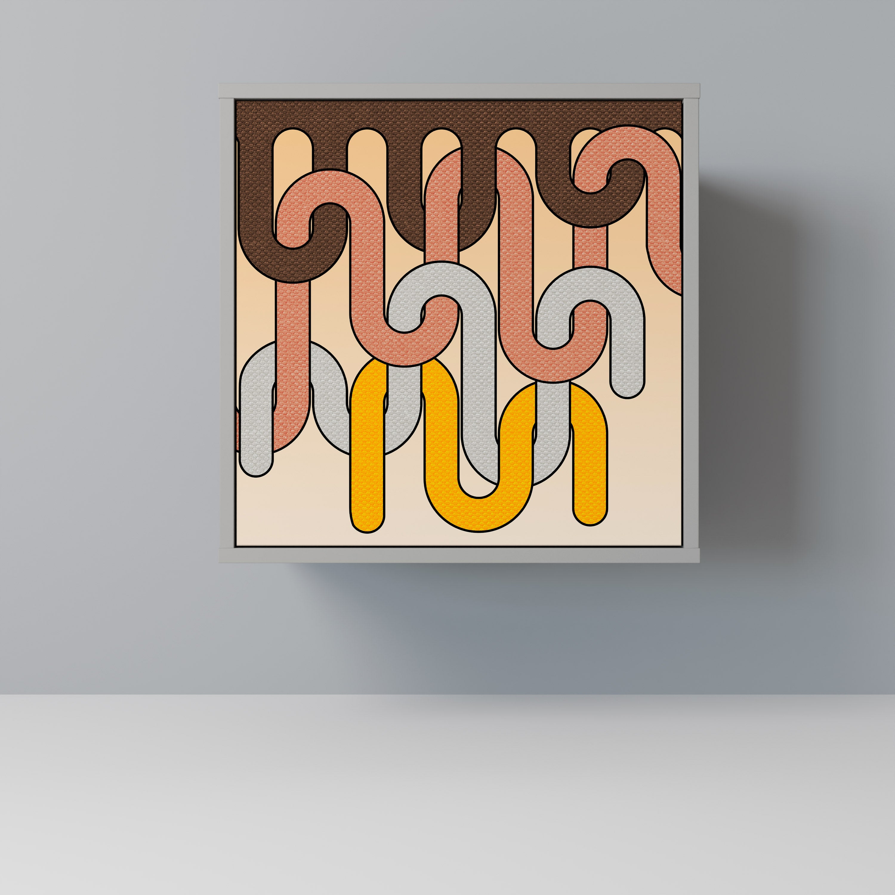 COLORFUL STRINGS Sideboard mit 1 Tür in Grau