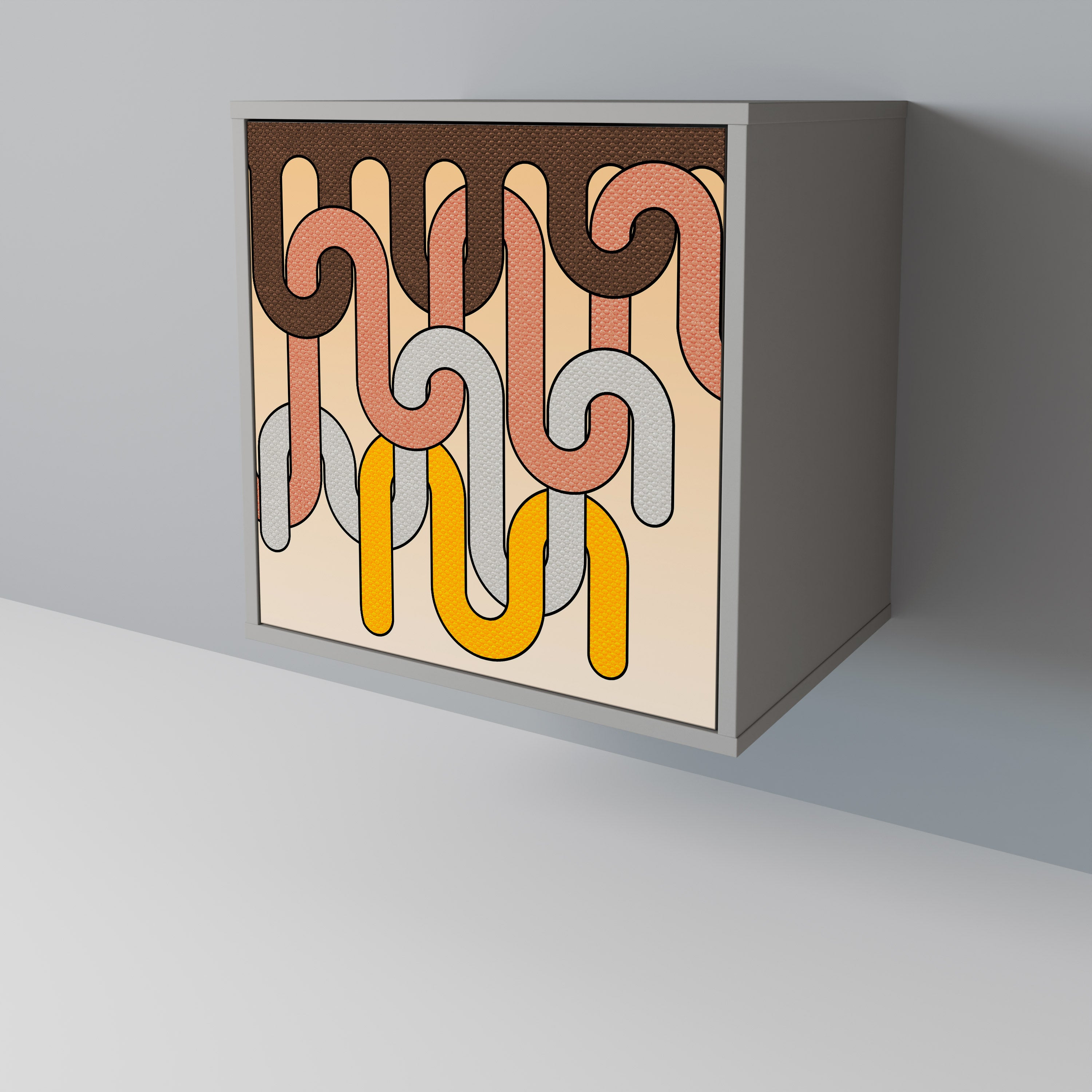 COLORFUL STRINGS Sideboard mit 1 Tür in Grau