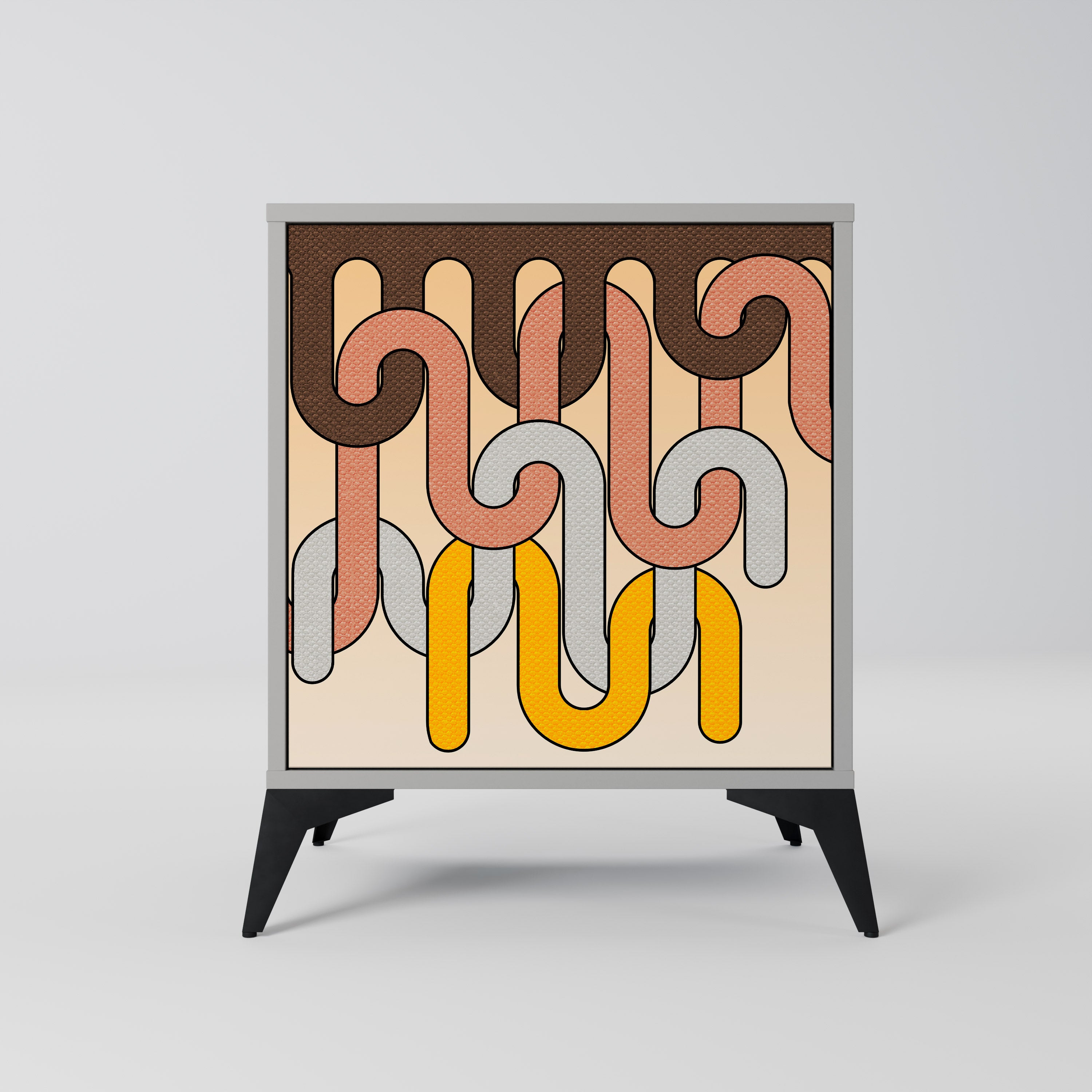 COLORFUL STRINGS Sideboard mit 1 Tür in Grau