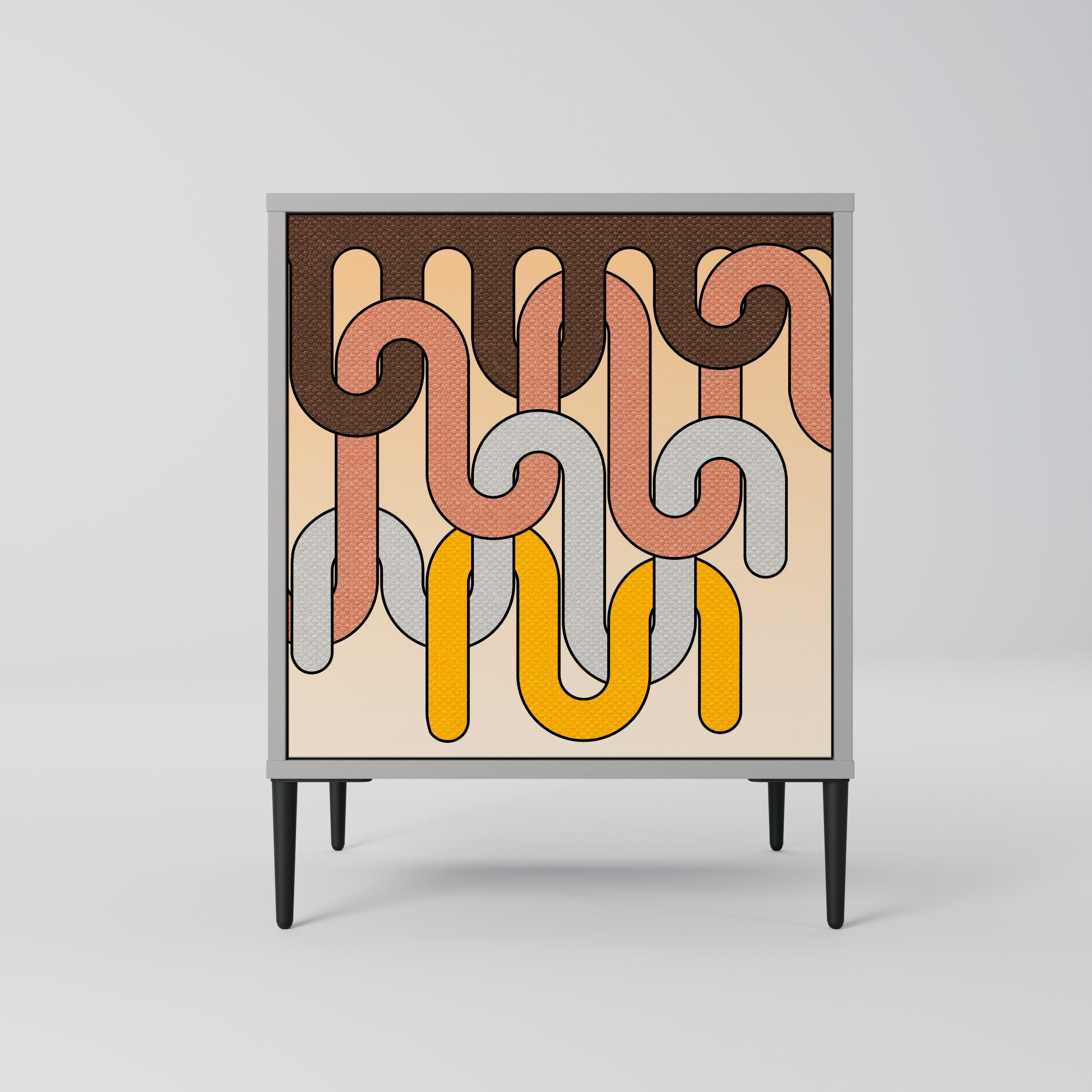 COLORFUL STRINGS Sideboard mit 1 Tür in Grau