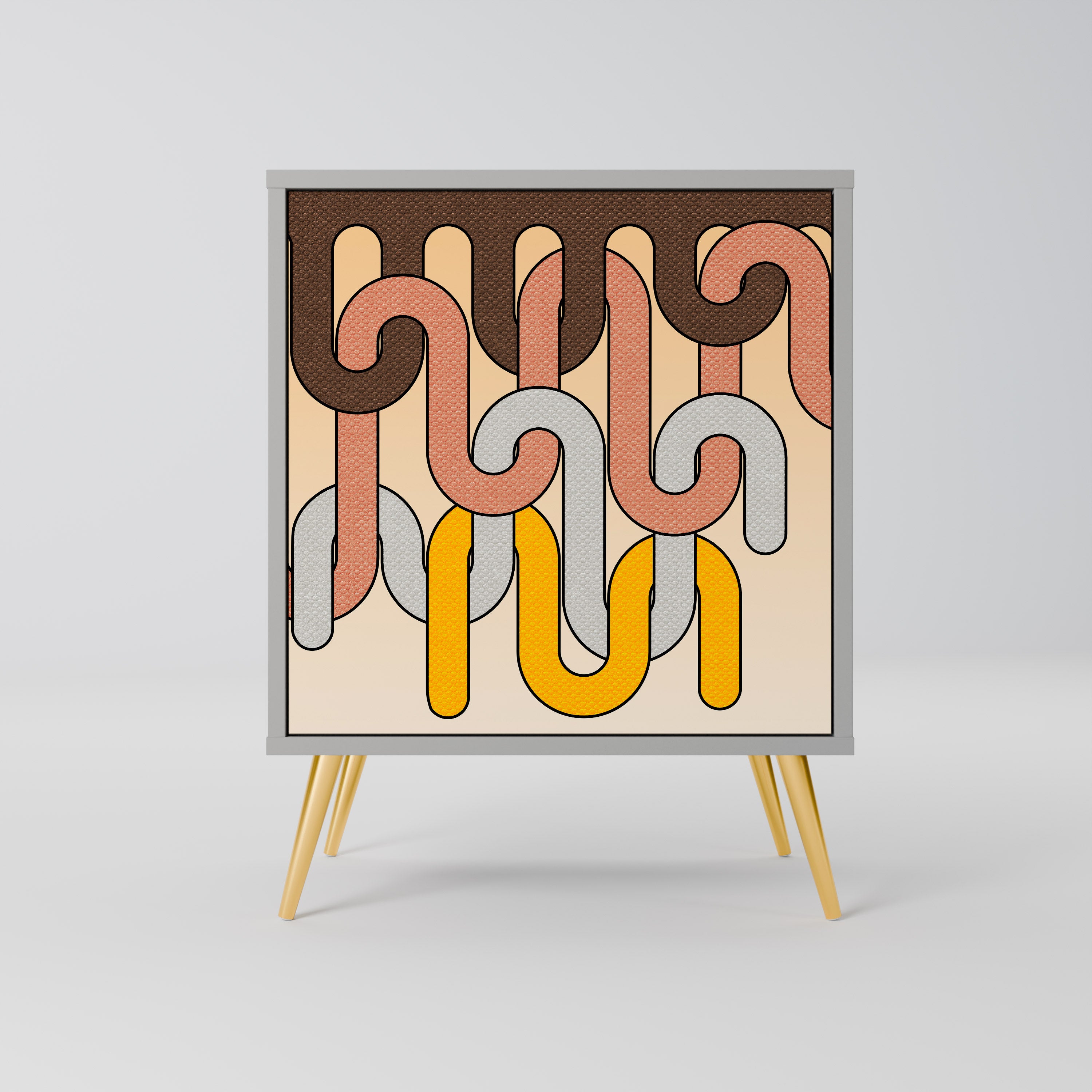 COLORFUL STRINGS Sideboard mit 1 Tür in Grau