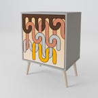 COLORFUL STRINGS Sideboard mit 1 Tür in Grau