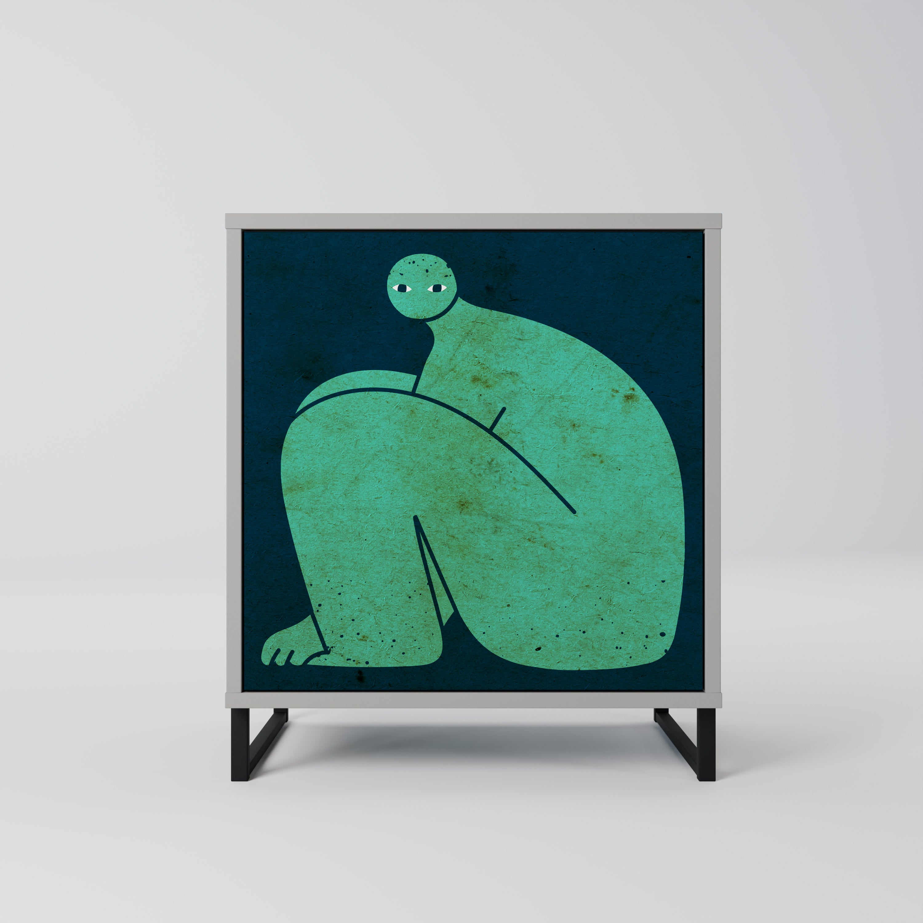 TOGETHER BUT SEPARATELY Sideboard mit 1 Tür in Grau