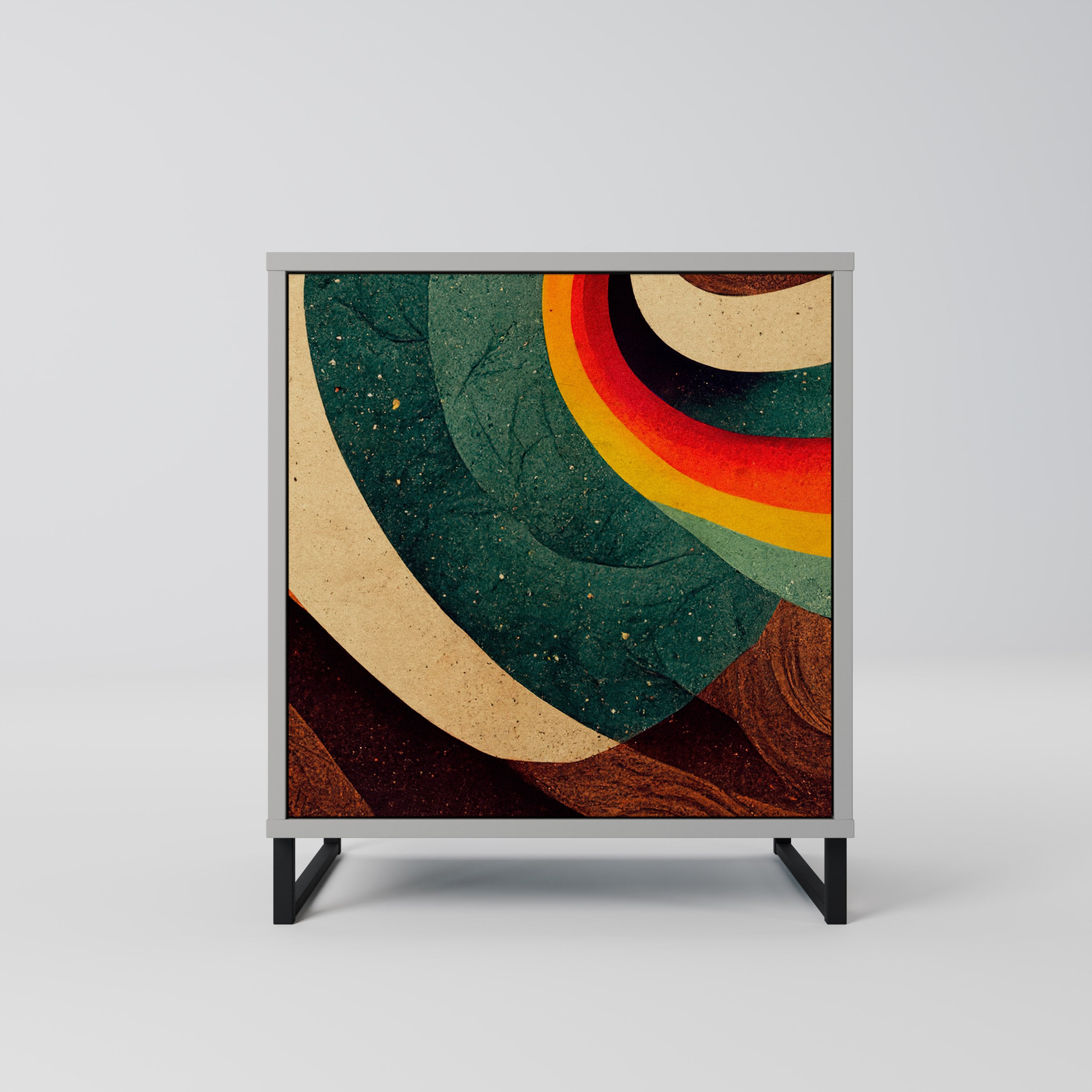 COLORFUL STRANDS Sideboard mit 1 Tür in Grau