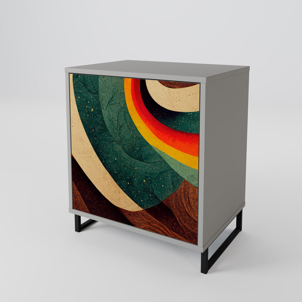 COLORFUL STRANDS Sideboard mit 1 Tür in Grau
