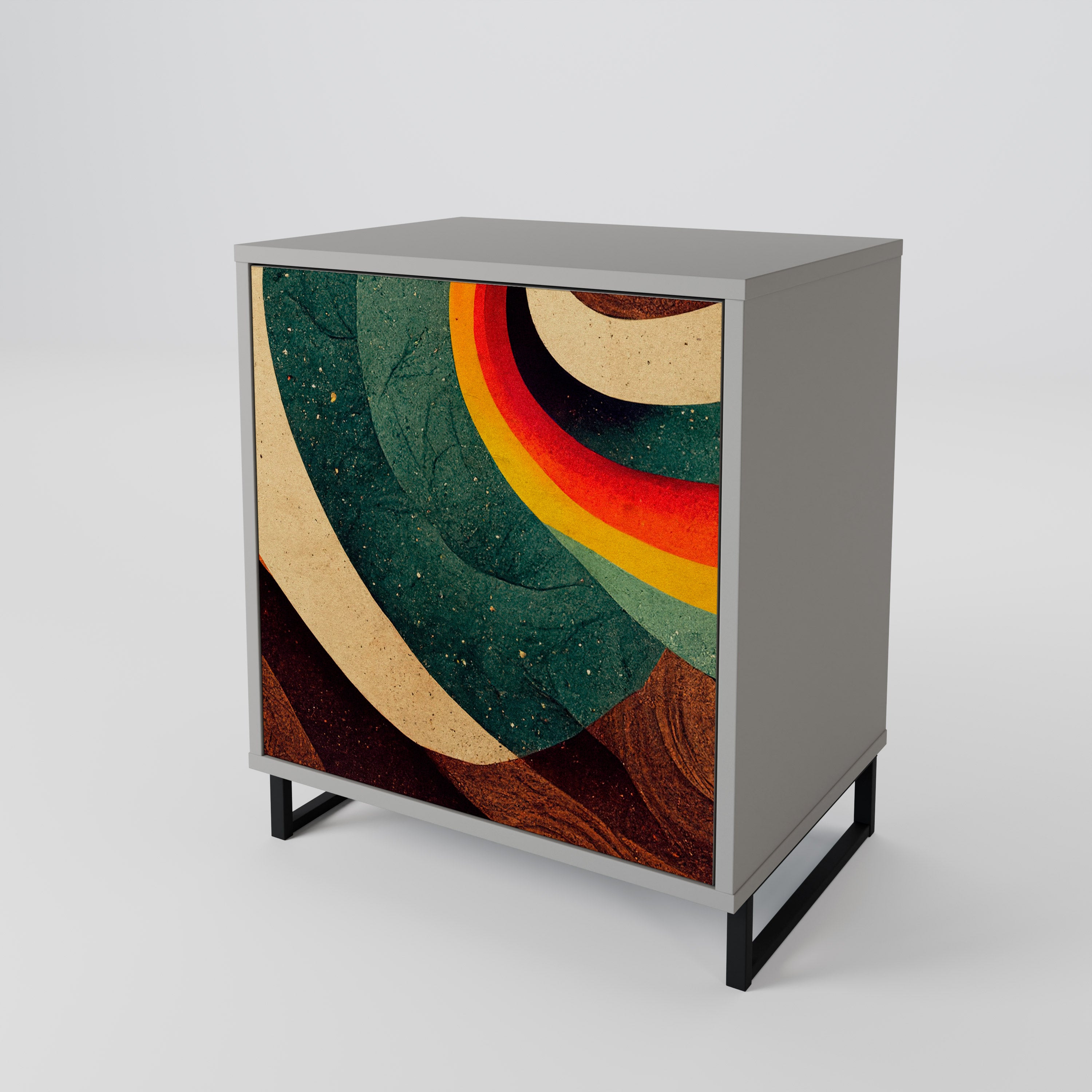 COLORFUL STRANDS Sideboard mit 1 Tür in Grau