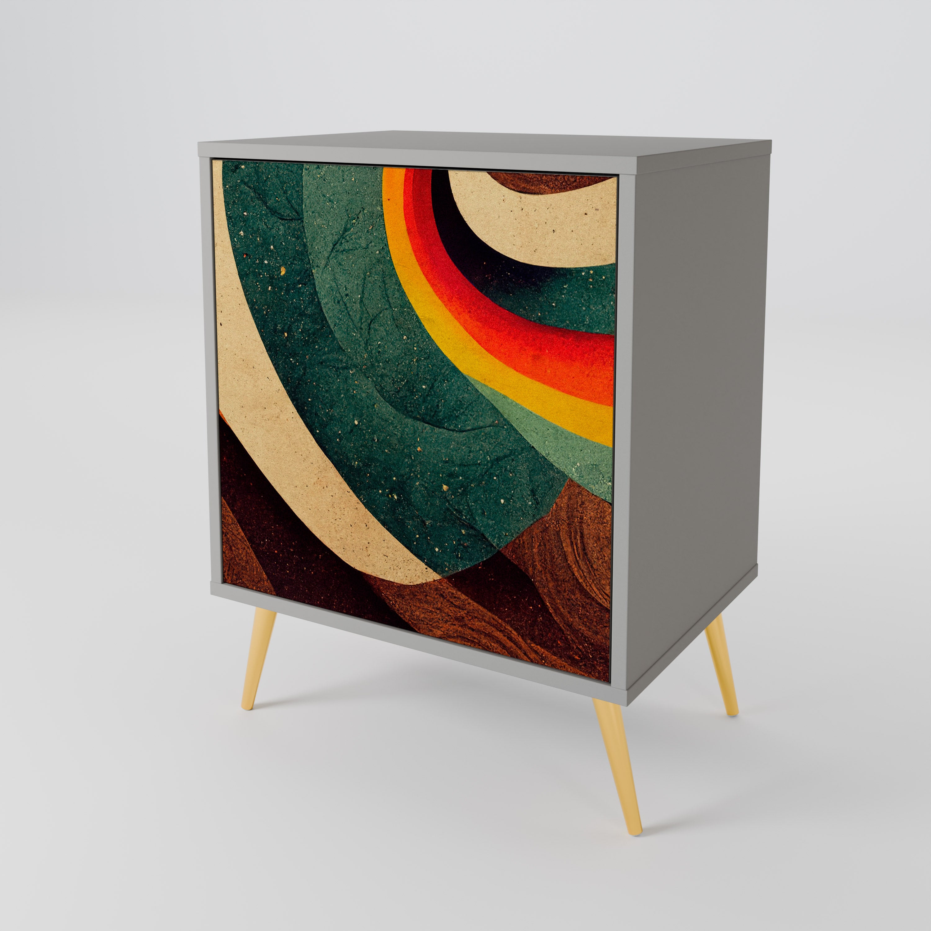 COLORFUL STRANDS Sideboard mit 1 Tür in Grau