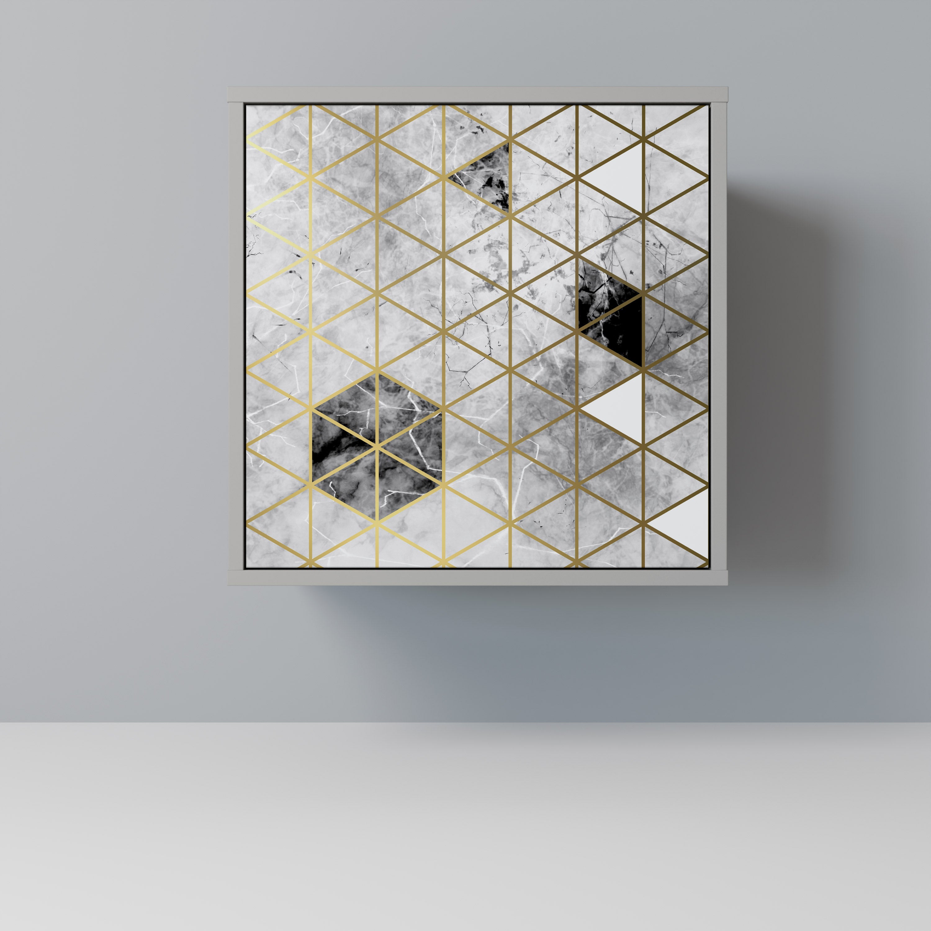 ASHEN ARIA Sideboard mit 1 Tür in Grau