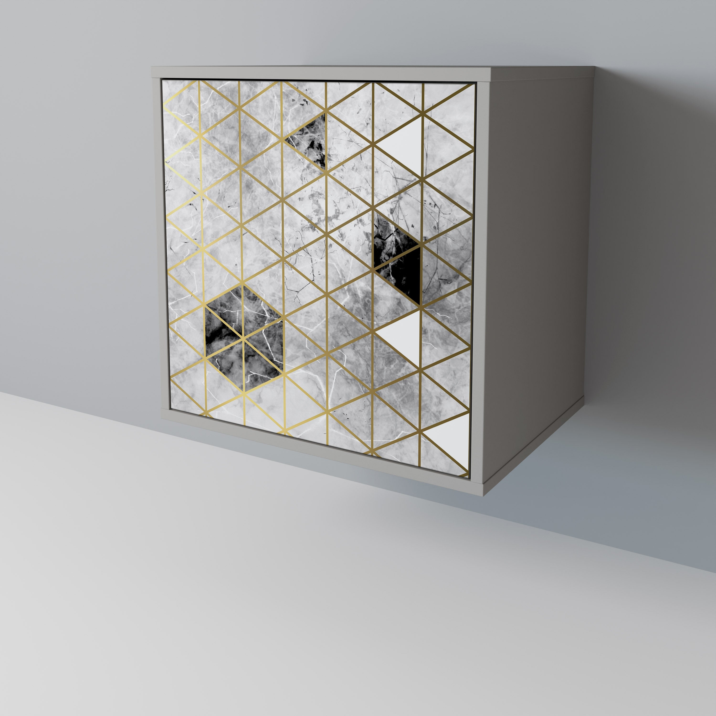 ASHEN ARIA Sideboard mit 1 Tür in Grau