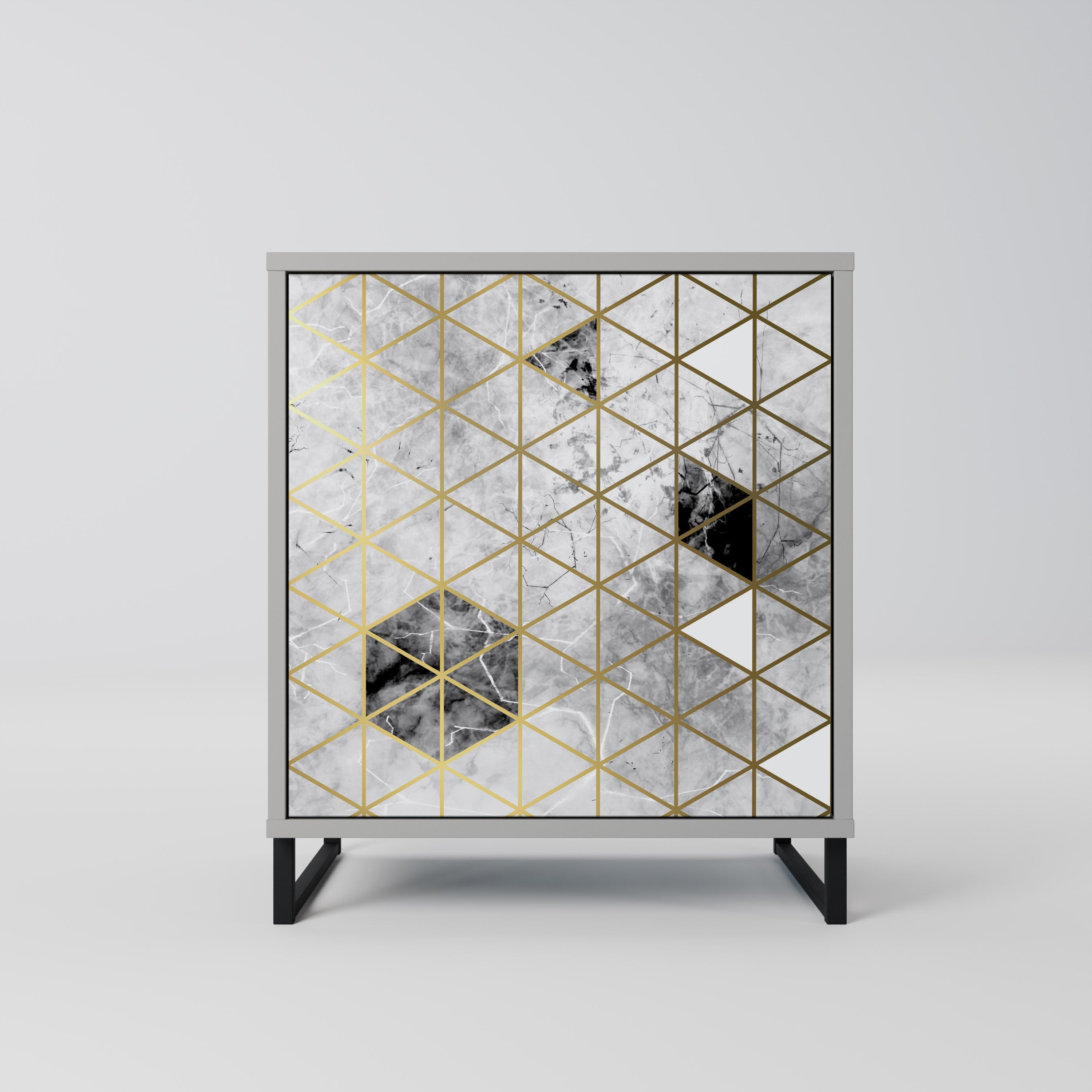 ASHEN ARIA Sideboard mit 1 Tür in Grau