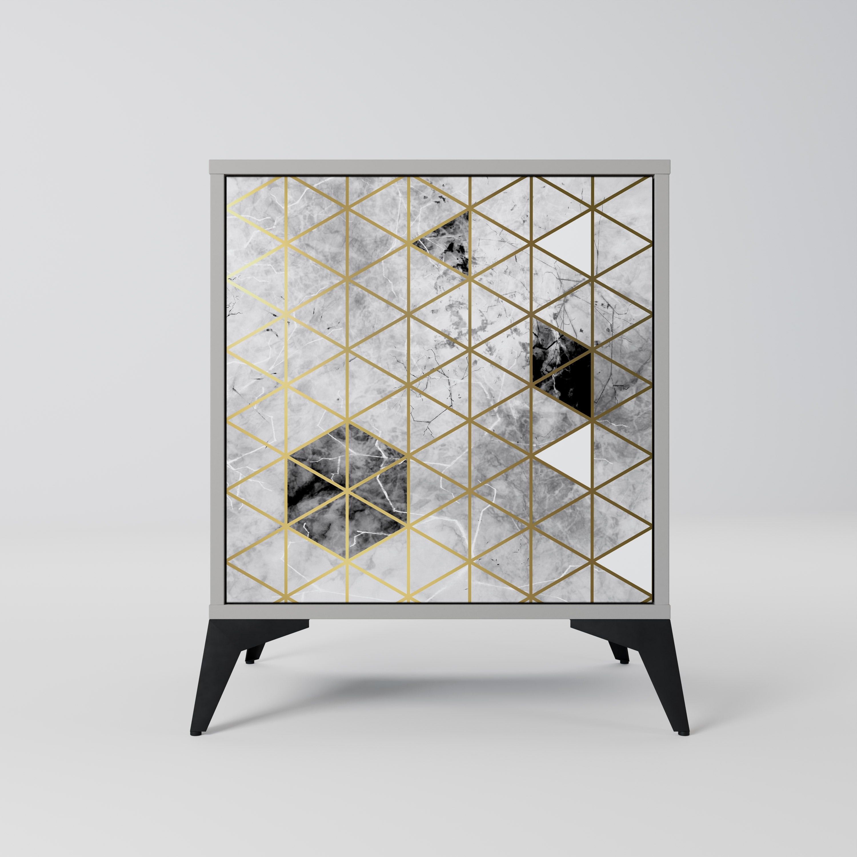 ASHEN ARIA Sideboard mit 1 Tür in Grau