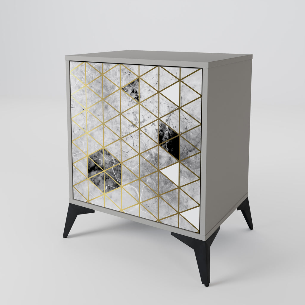 ASHEN ARIA Sideboard mit 1 Tür in Grau