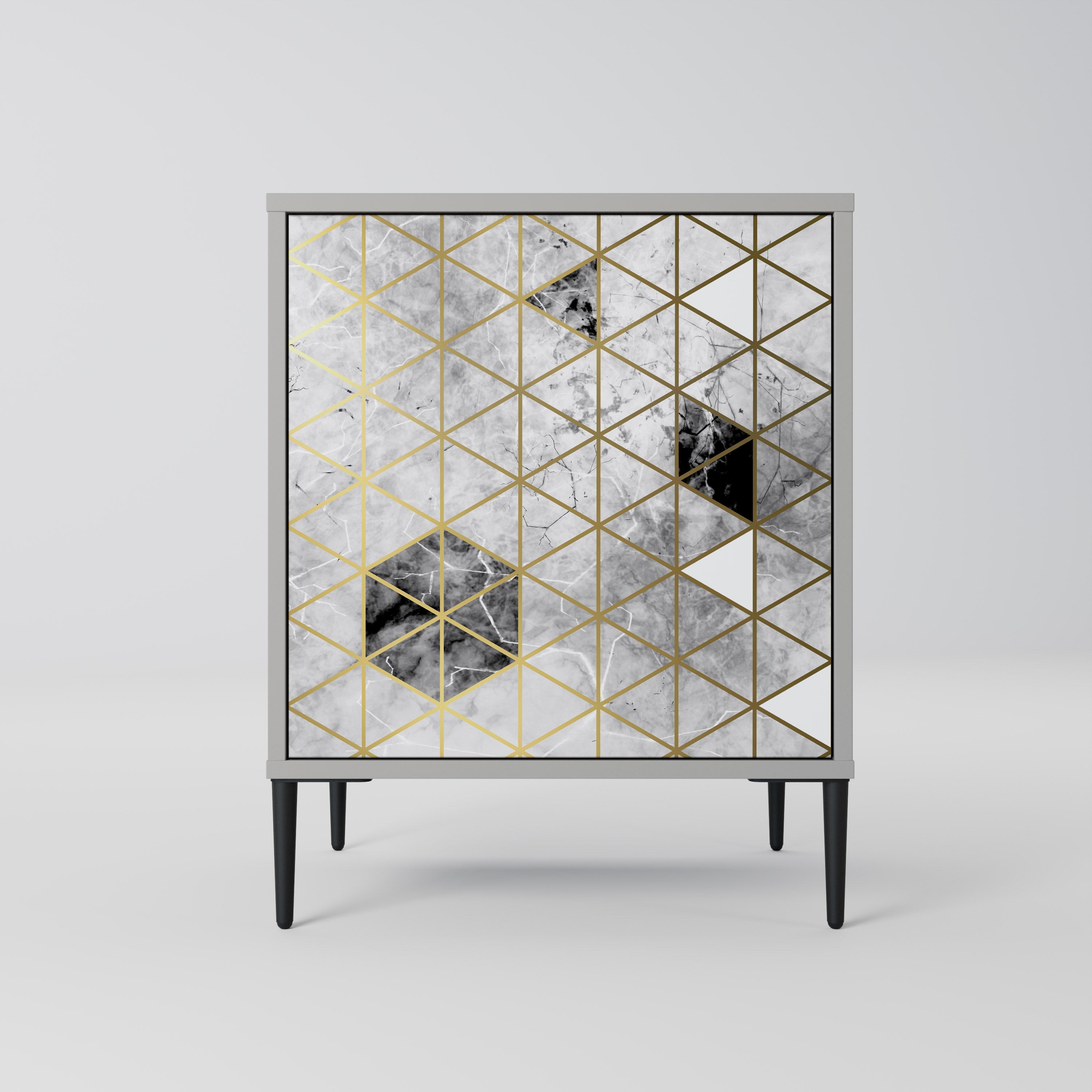 ASHEN ARIA Sideboard mit 1 Tür in Grau