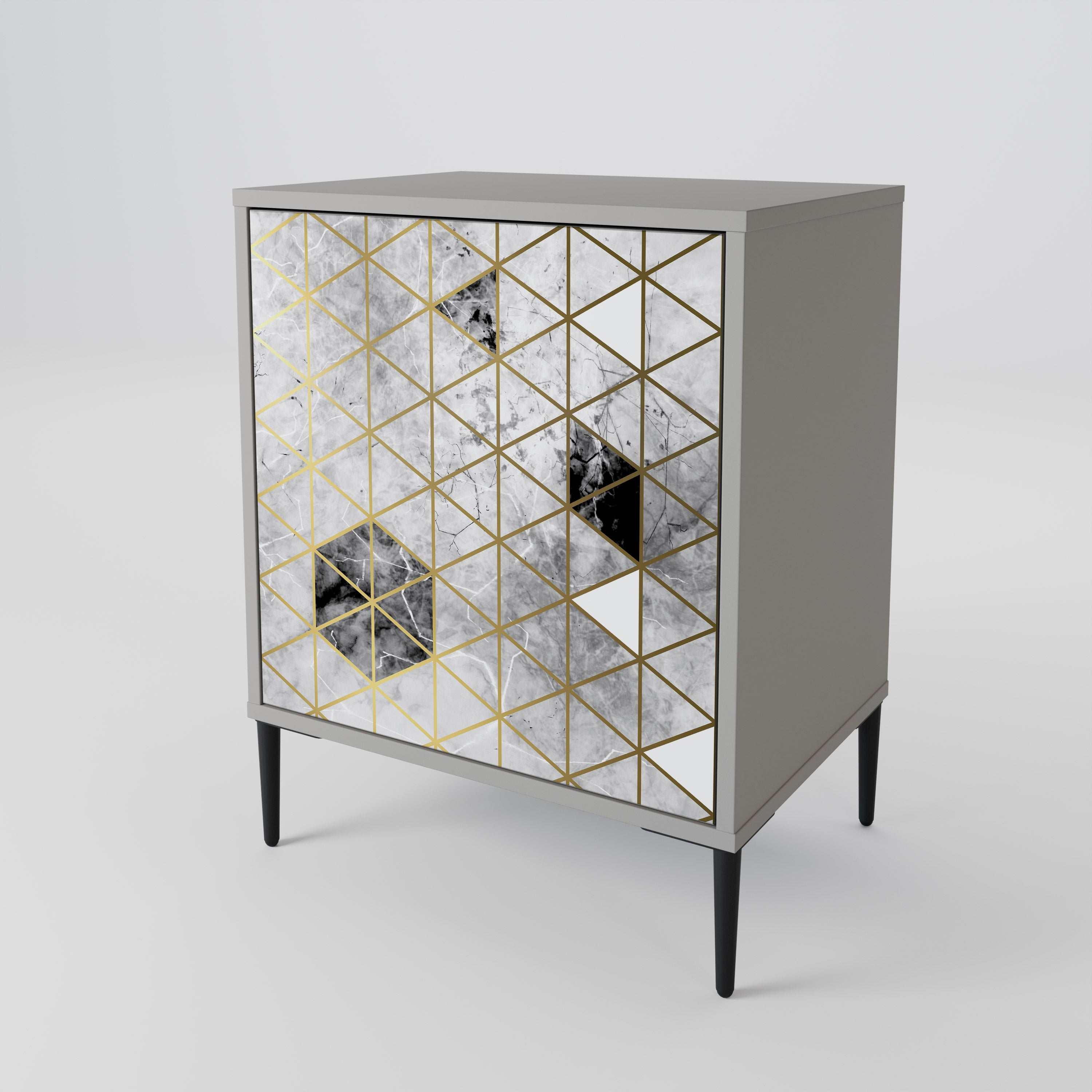 ASHEN ARIA Sideboard mit 1 Tür in Grau