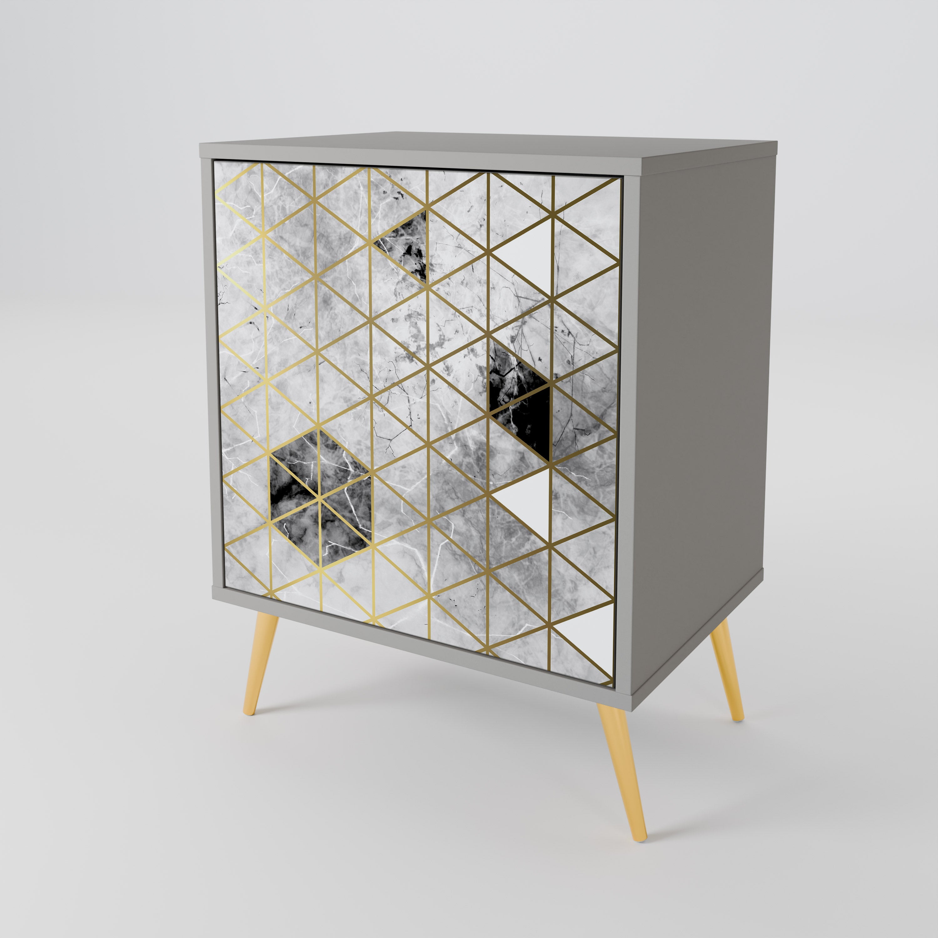 ASHEN ARIA Sideboard mit 1 Tür in Grau