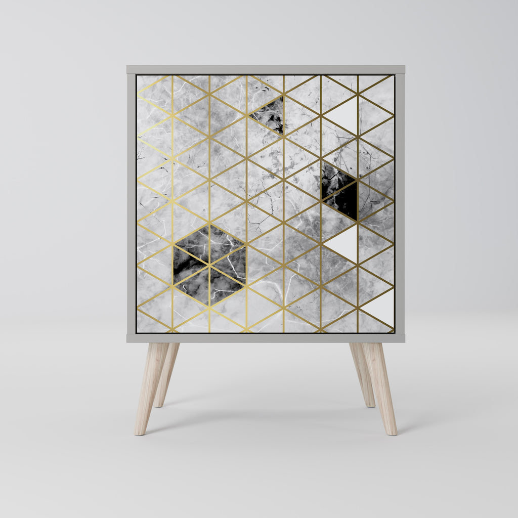 ASHEN ARIA Sideboard mit 1 Tür in Grau