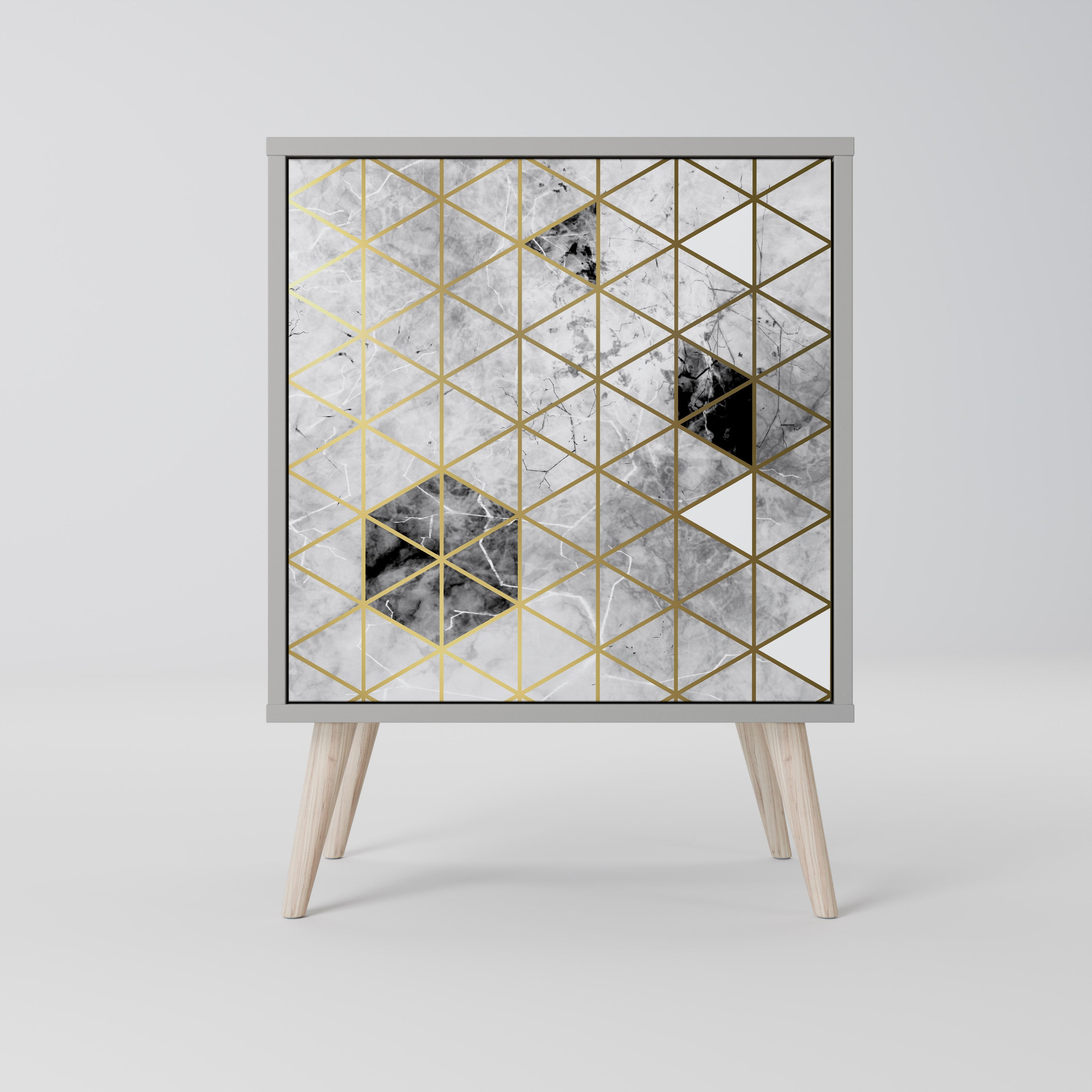 ASHEN ARIA Sideboard mit 1 Tür in Grau