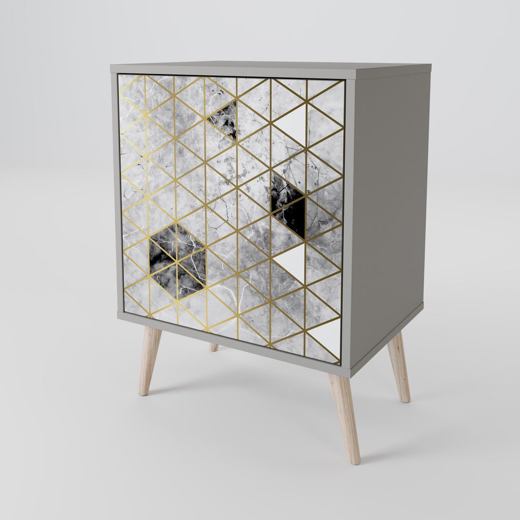 ASHEN ARIA Sideboard mit 1 Tür in Grau